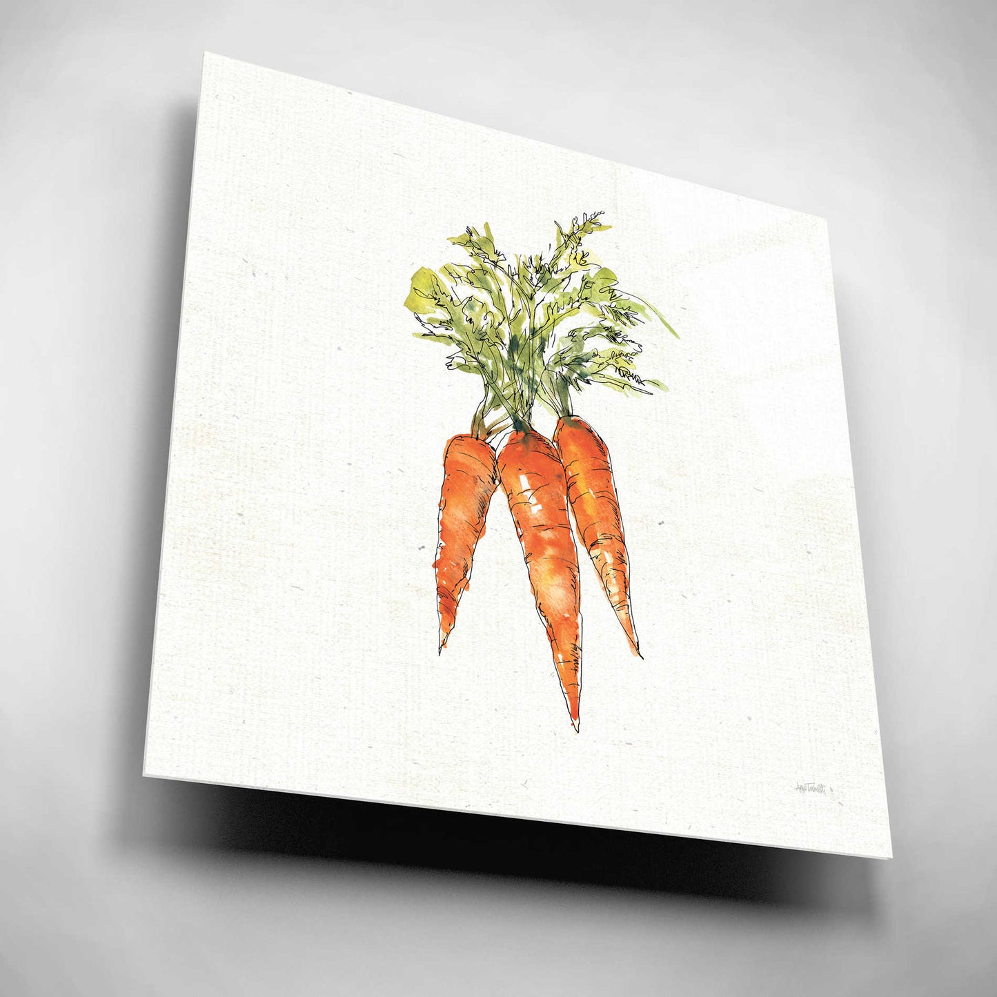 Epic Art 'Veggie Market V Carrots' by Ann Tavoletti, Acrylic Glass Wall Art,12x12