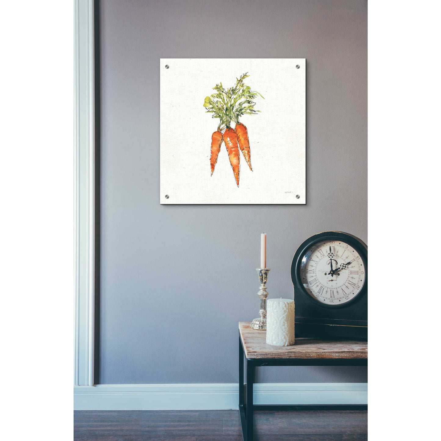 Epic Art 'Veggie Market V Carrots' by Ann Tavoletti, Acrylic Glass Wall Art,24x24