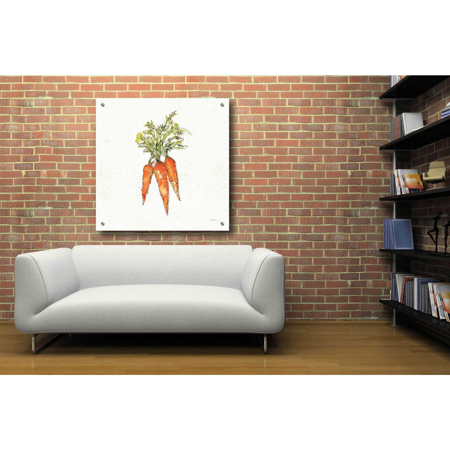 Epic Art 'Veggie Market V Carrots' by Ann Tavoletti, Acrylic Glass Wall Art,36x36