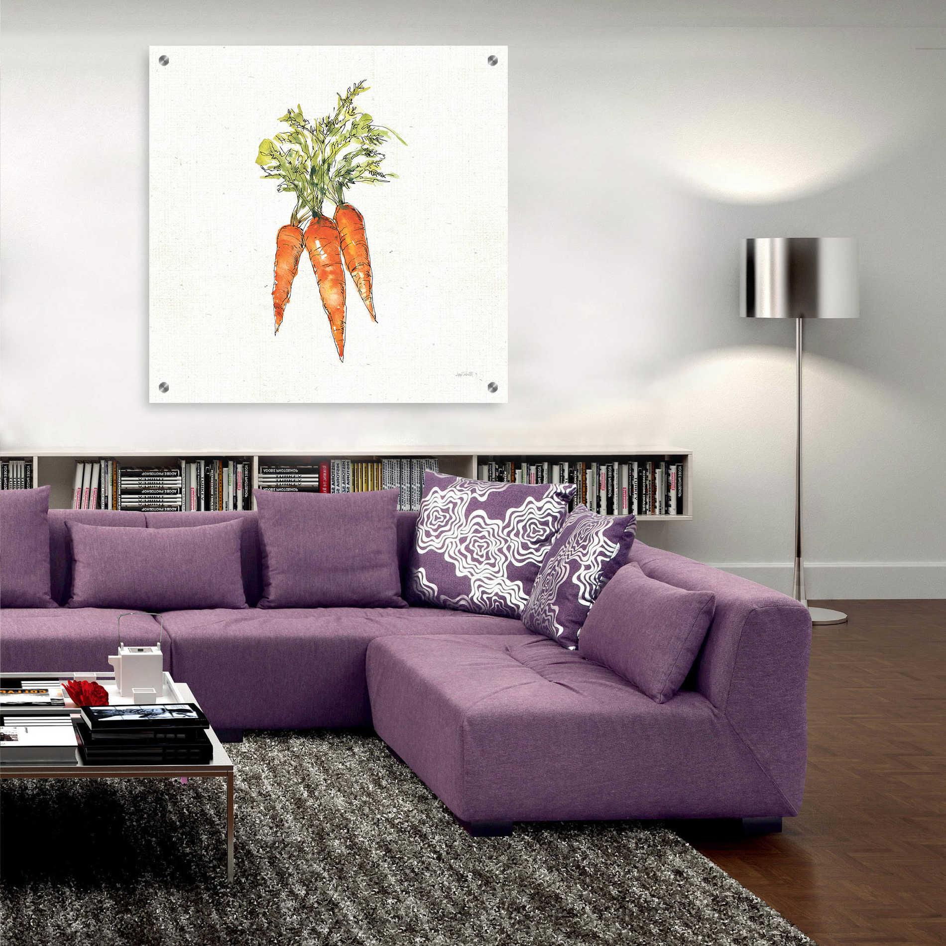 Epic Art 'Veggie Market V Carrots' by Ann Tavoletti, Acrylic Glass Wall Art,36x36