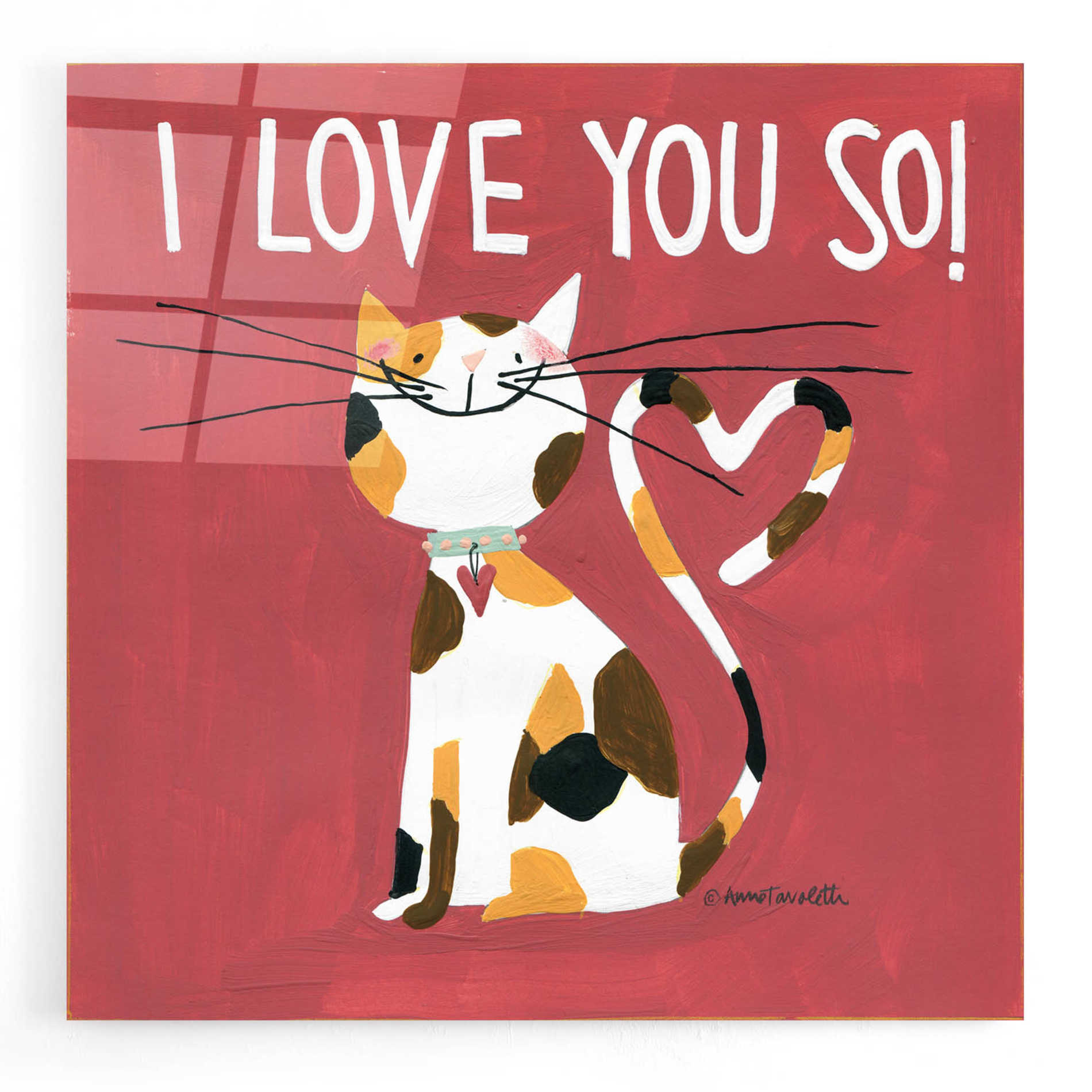 Epic Art 'Happy Cats I Love You So' by Ann Tavoletti, Acrylic Glass Wall Art