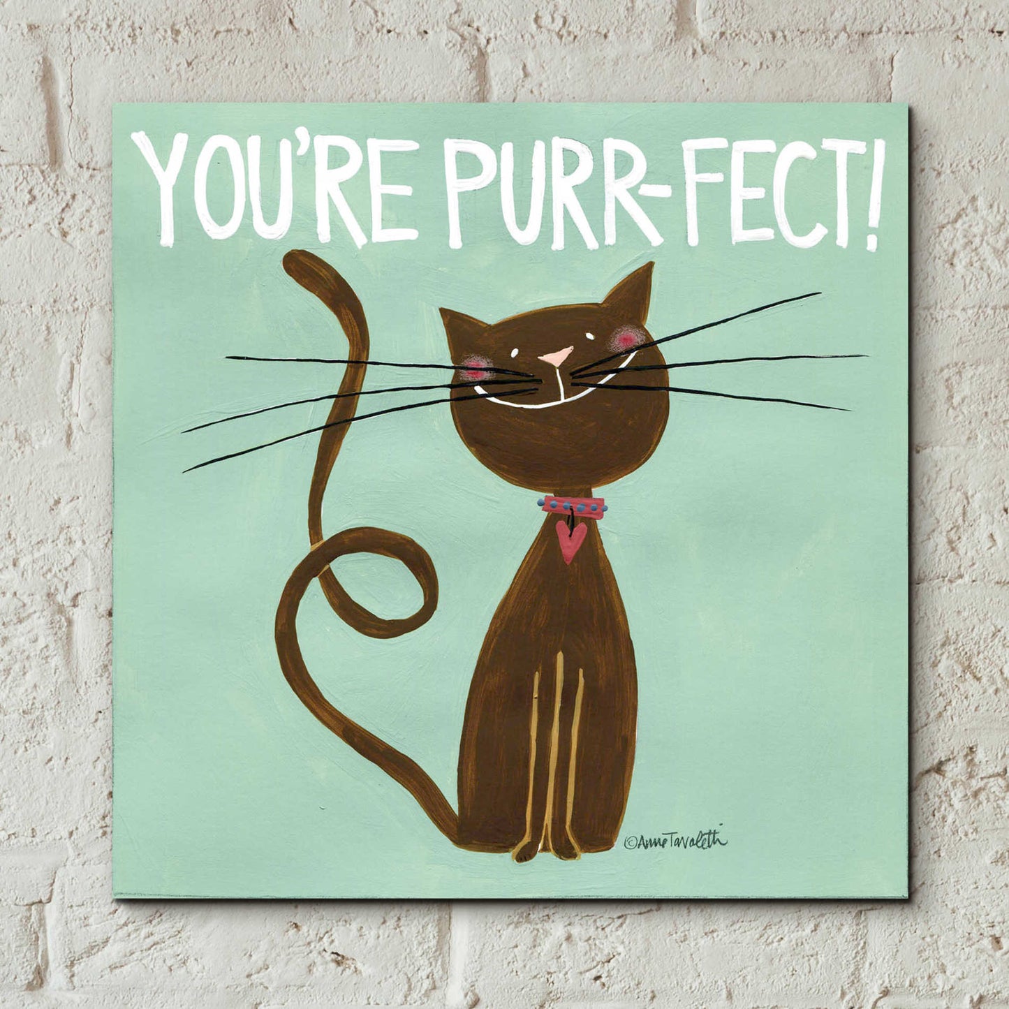 Epic Art 'Happy Cats Youre Purr' by Ann Tavoletti, Acrylic Glass Wall Art,12x12