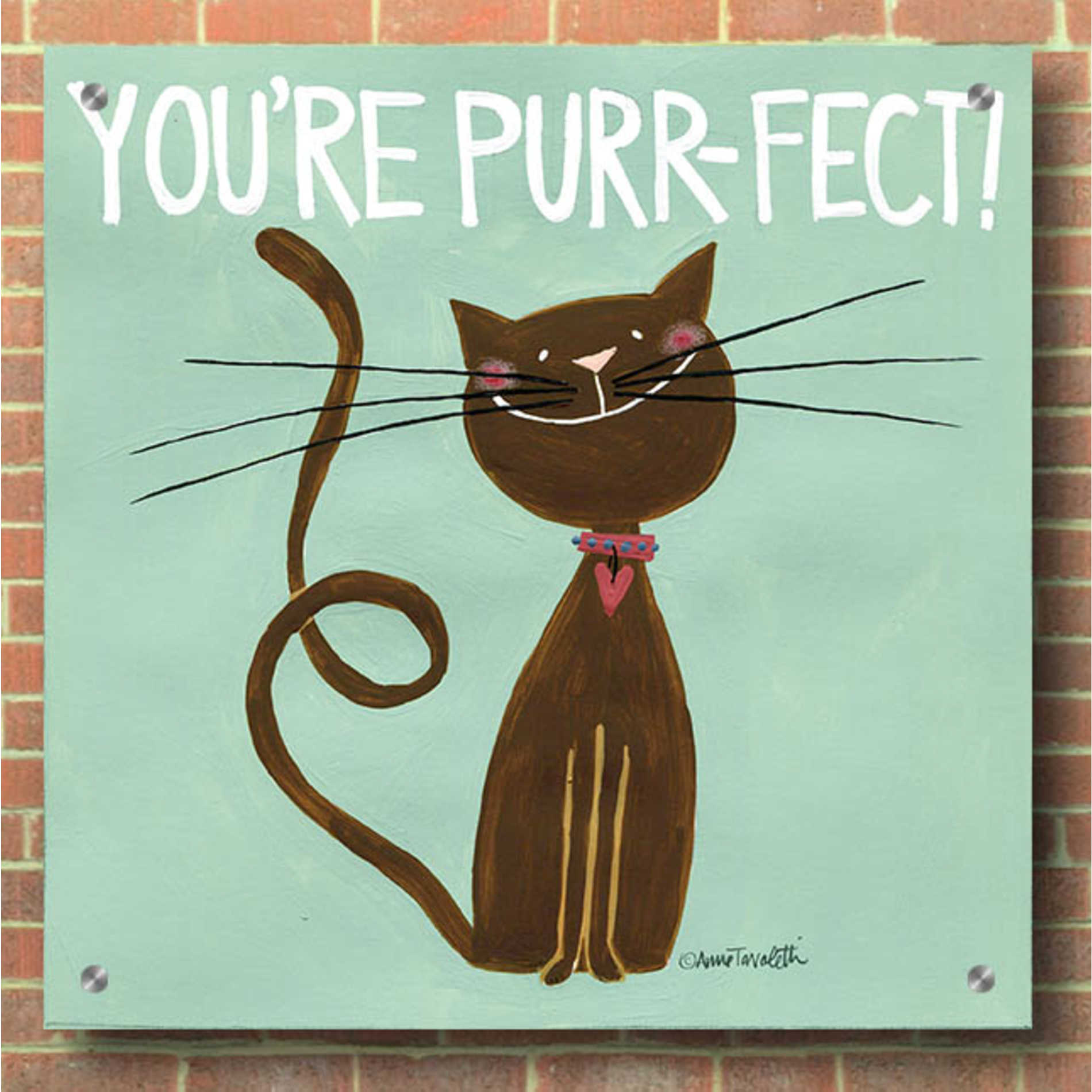 Epic Art 'Happy Cats Youre Purr' by Ann Tavoletti, Acrylic Glass Wall Art,36x36