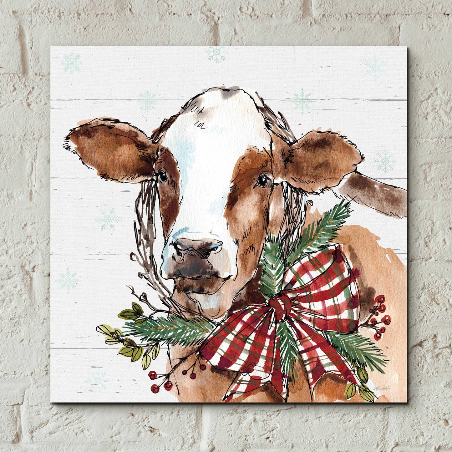 Epic Art 'Holiday on the Farm VIII' by Ann Tavoletti, Acrylic Glass Wall Art,12x12