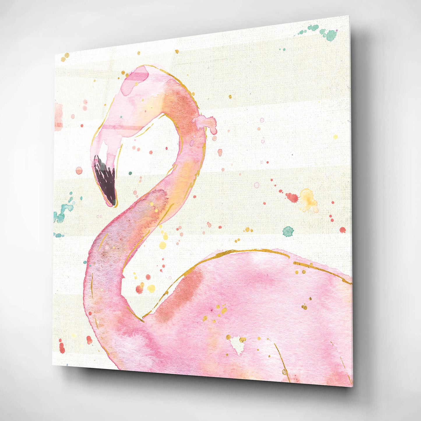 Epic Art 'Flamingo Fever III' by Ann Tavoletti, Acrylic Glass Wall Art,12x12