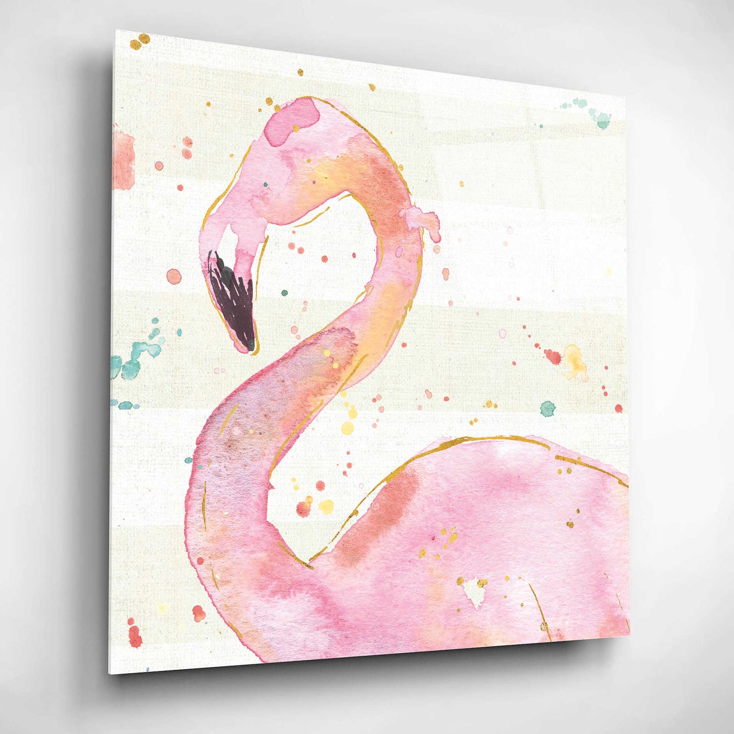 Epic Art 'Flamingo Fever III' by Ann Tavoletti, Acrylic Glass Wall Art,12x12