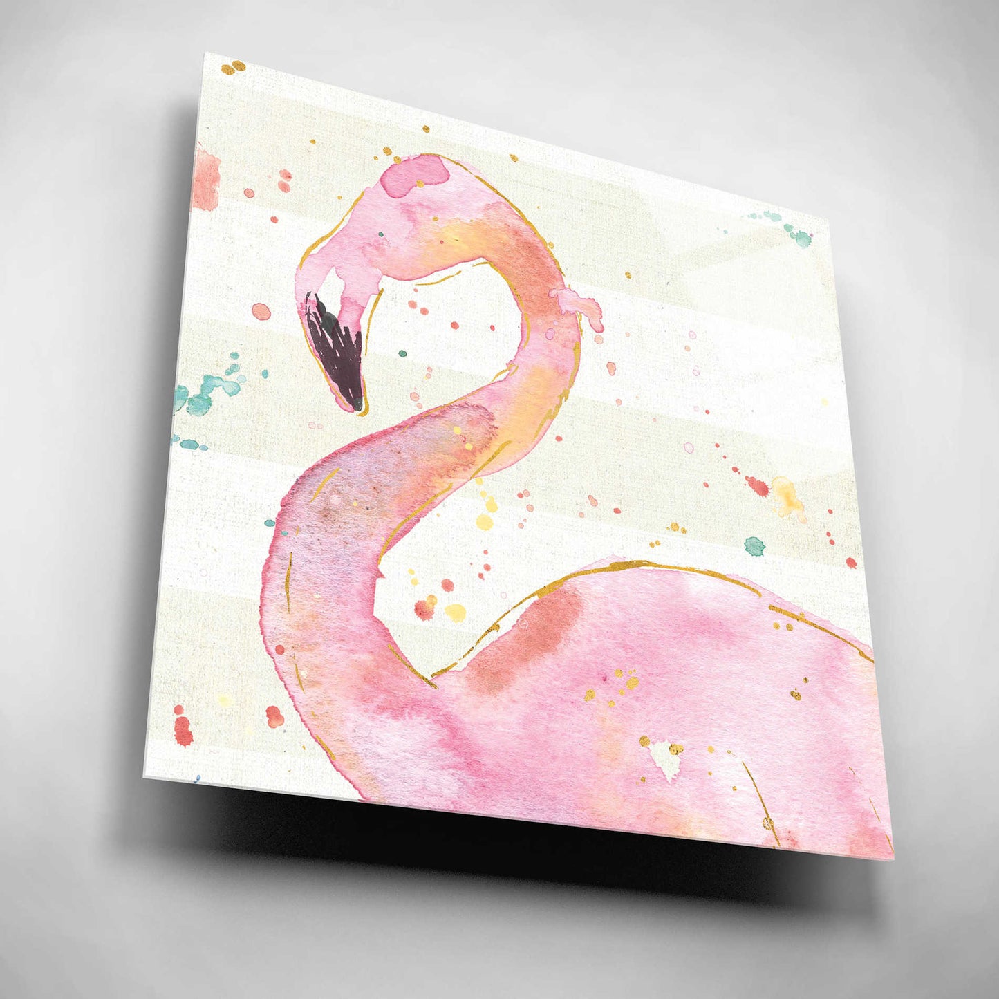 Epic Art 'Flamingo Fever III' by Ann Tavoletti, Acrylic Glass Wall Art,12x12