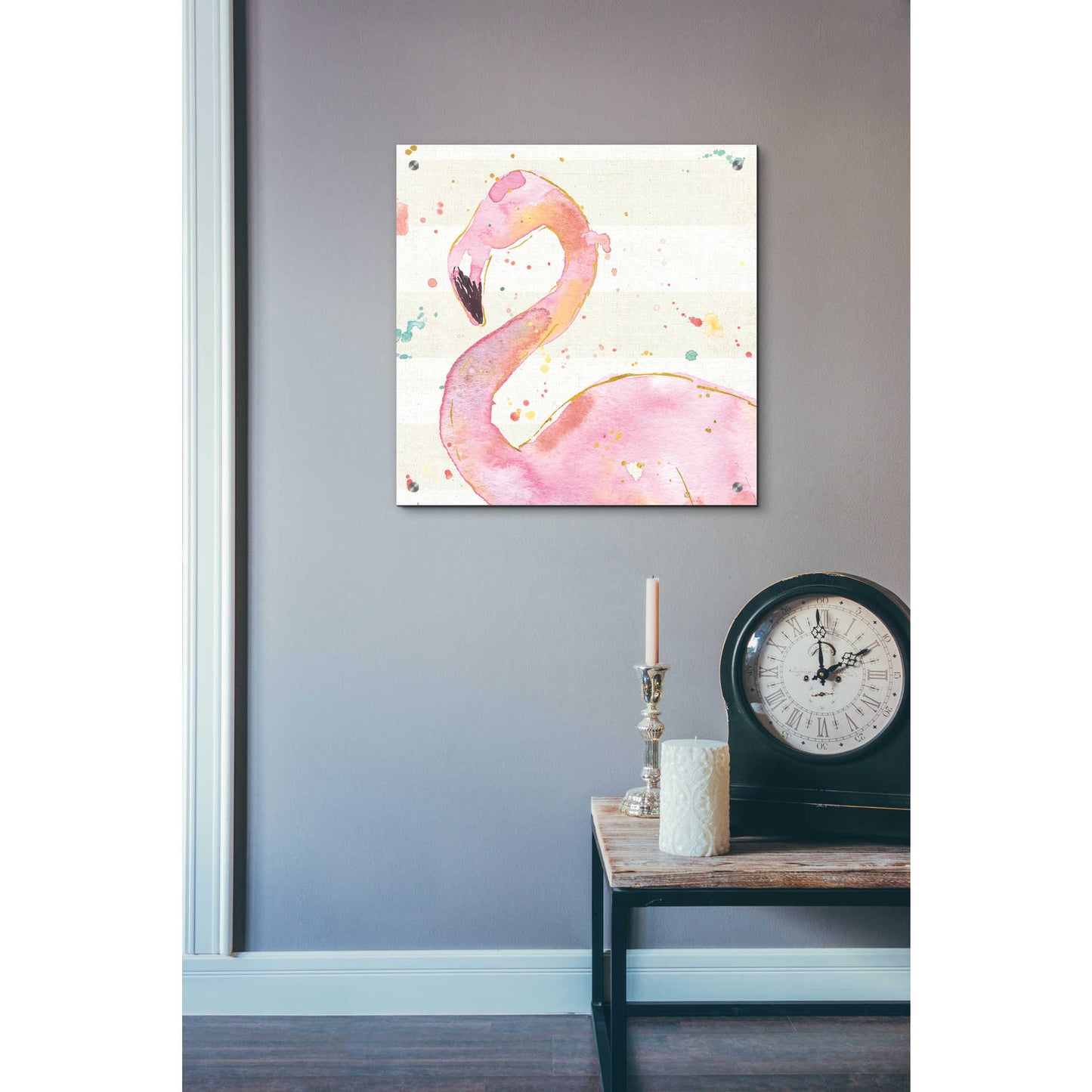 Epic Art 'Flamingo Fever III' by Ann Tavoletti, Acrylic Glass Wall Art,24x24