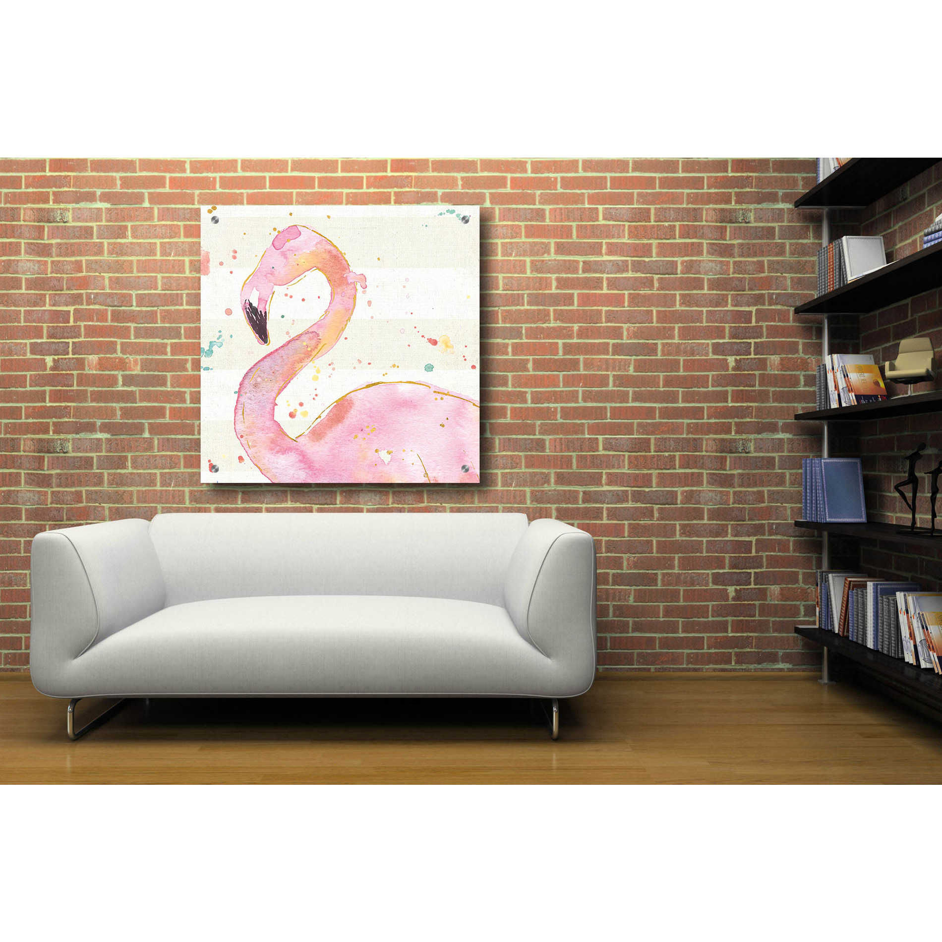 Epic Art 'Flamingo Fever III' by Ann Tavoletti, Acrylic Glass Wall Art,36x36