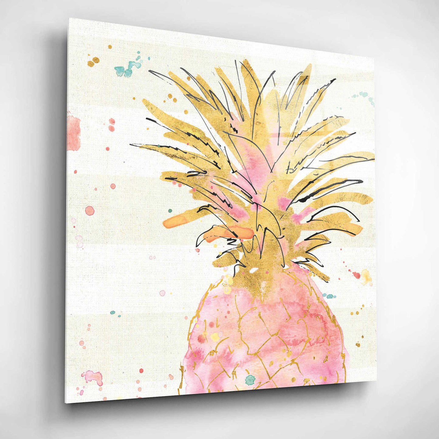 Epic Art 'Flamingo Fever V' by Ann Tavoletti, Acrylic Glass Wall Art,12x12