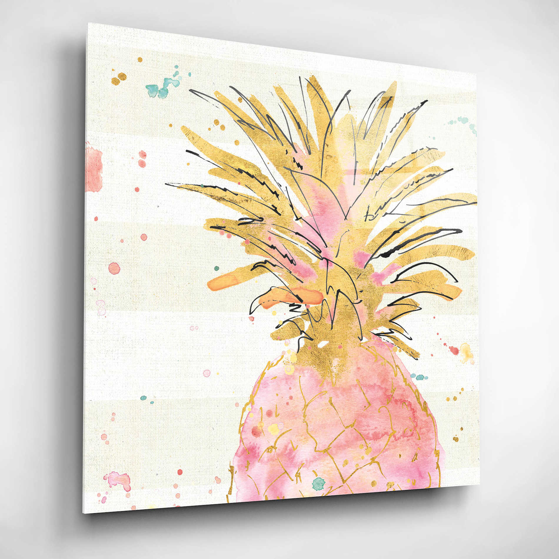 Epic Art 'Flamingo Fever V' by Ann Tavoletti, Acrylic Glass Wall Art,12x12