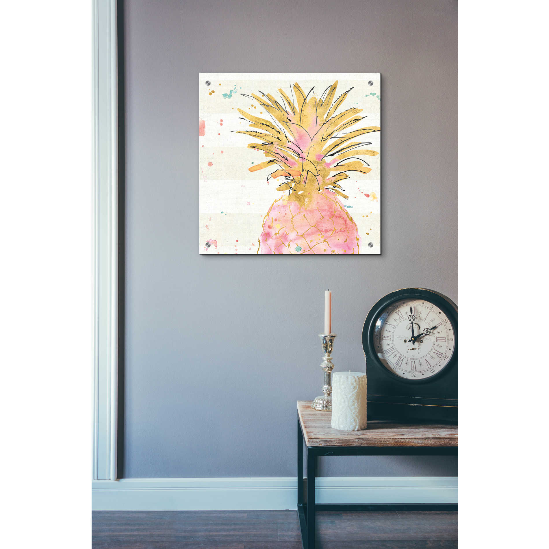 Epic Art 'Flamingo Fever V' by Ann Tavoletti, Acrylic Glass Wall Art,24x24