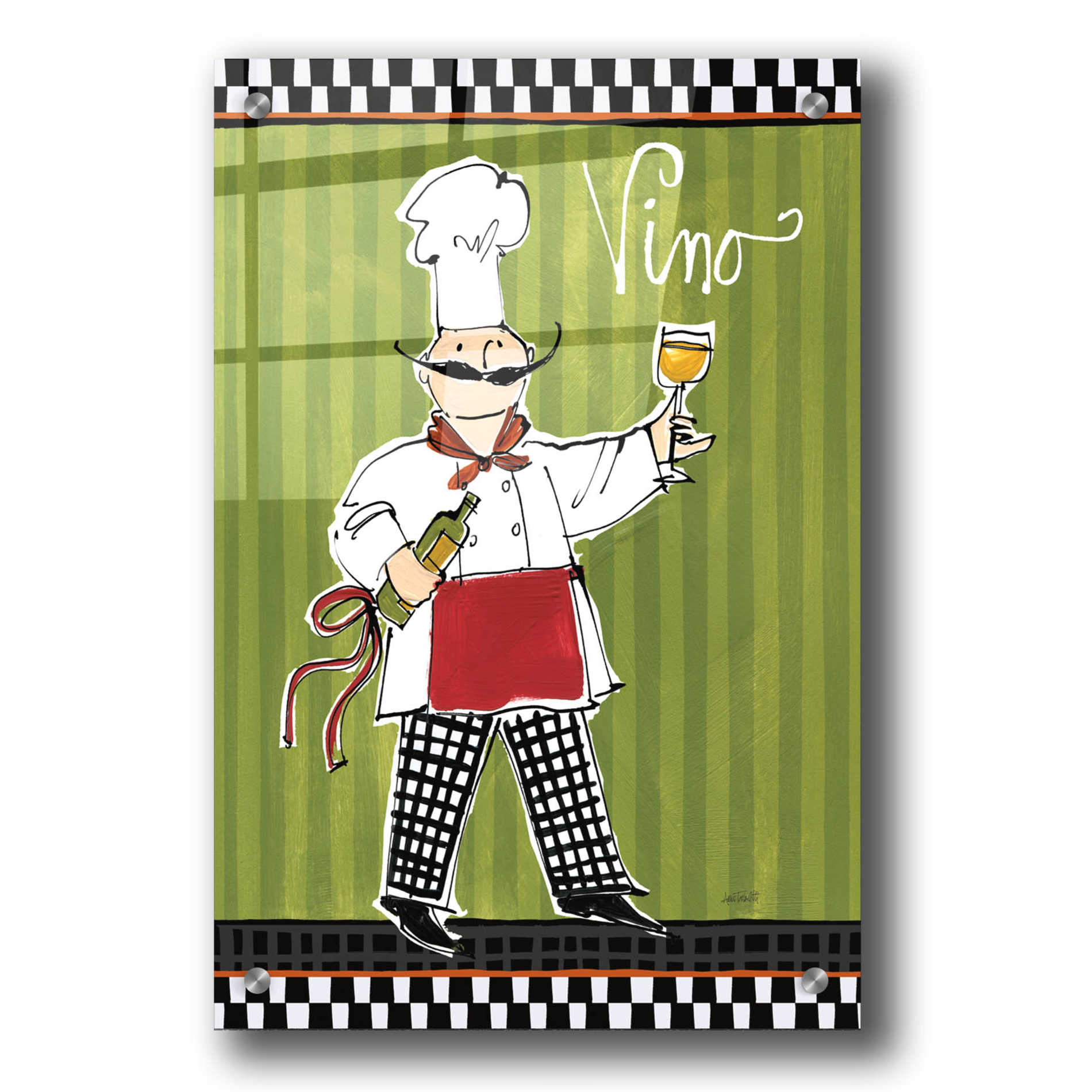 Epic Art 'Chefs on the Go IV' by Ann Tavoletti, Acrylic Glass Wall Art,24x36