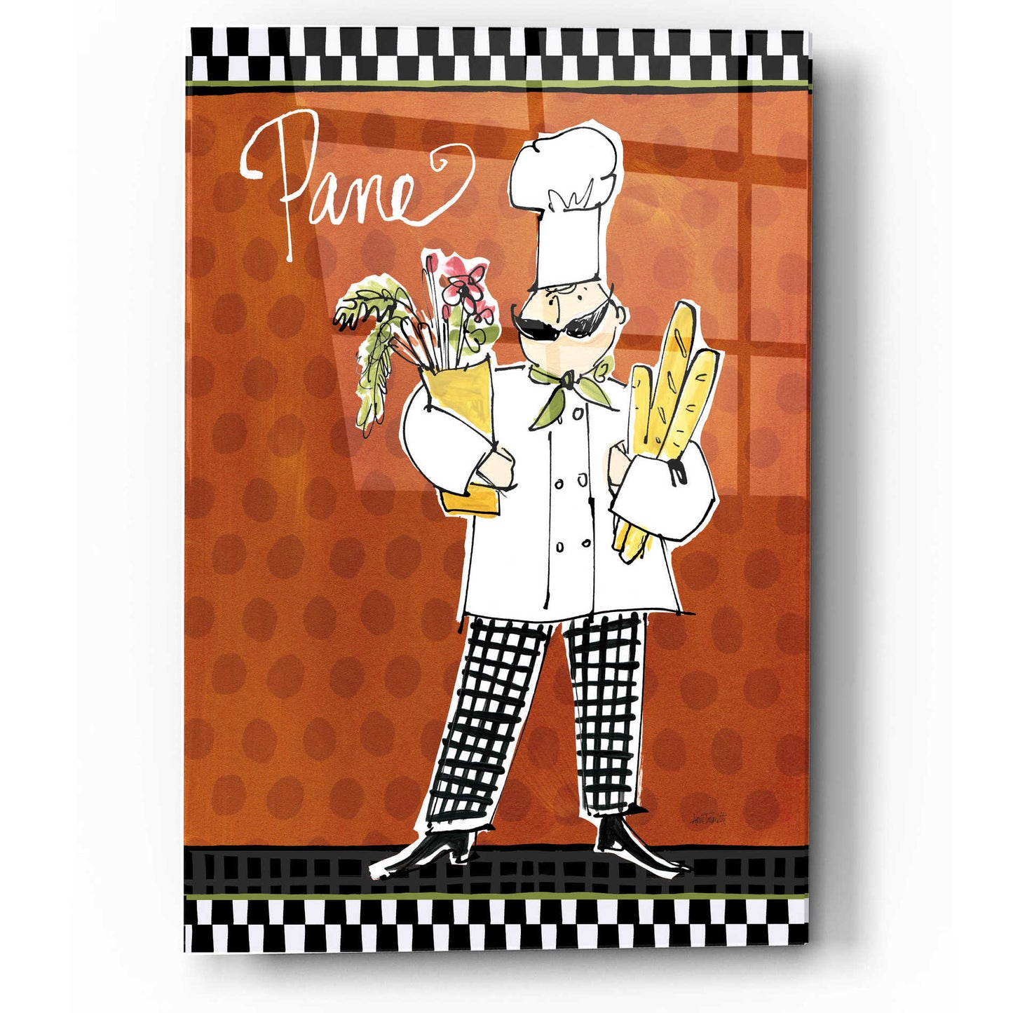 Epic Art 'Chefs on the Go III' by Ann Tavoletti, Acrylic Glass Wall Art,12x16