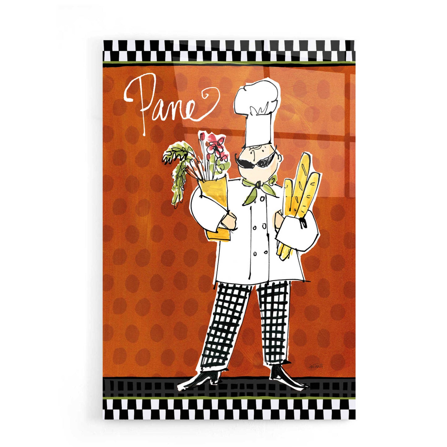 Epic Art 'Chefs on the Go III' by Ann Tavoletti, Acrylic Glass Wall Art,16x24