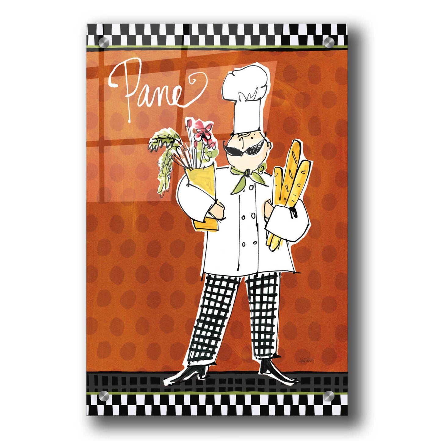 Epic Art 'Chefs on the Go III' by Ann Tavoletti, Acrylic Glass Wall Art,24x36