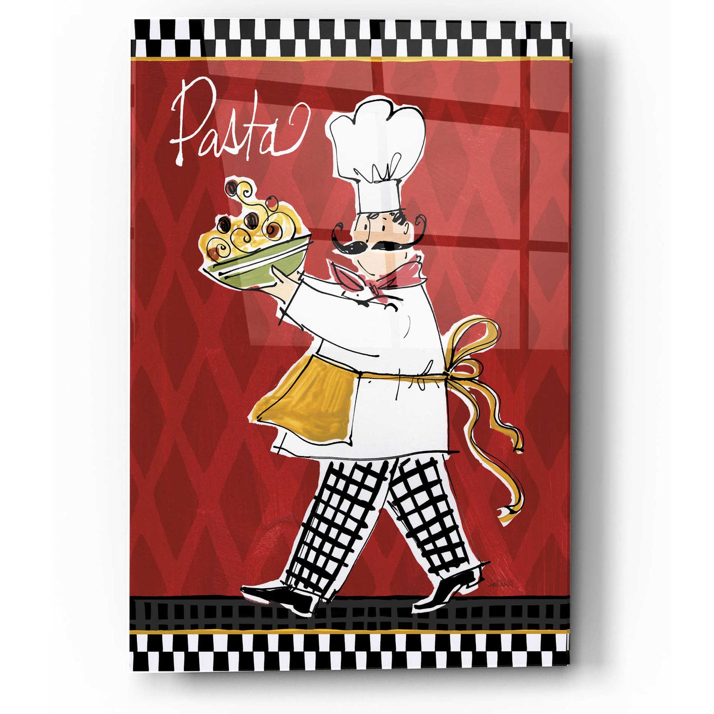 Epic Art 'Chefs on the Go I' by Ann Tavoletti, Acrylic Glass Wall Art,12x16