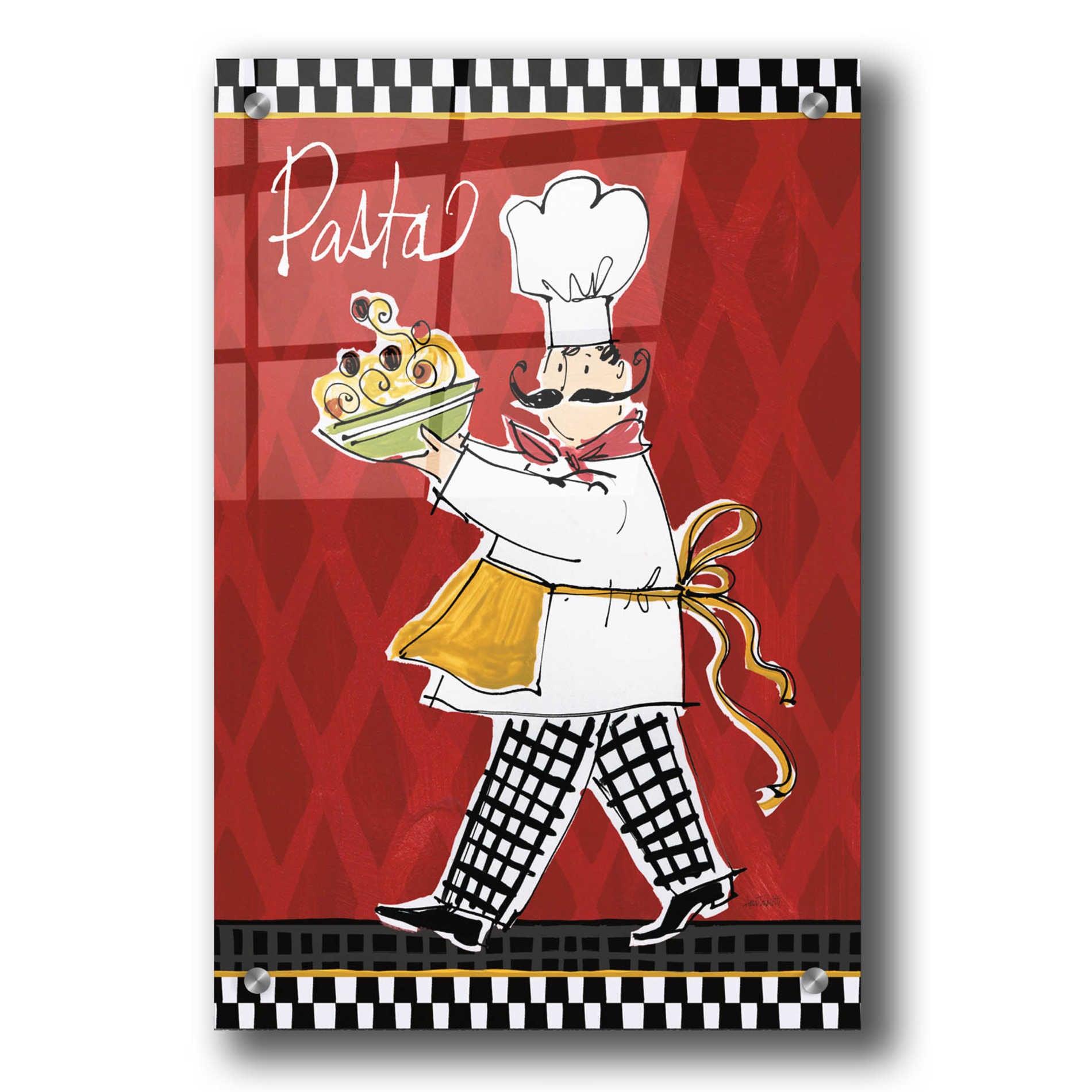 Epic Art 'Chefs on the Go I' by Ann Tavoletti, Acrylic Glass Wall Art,24x36
