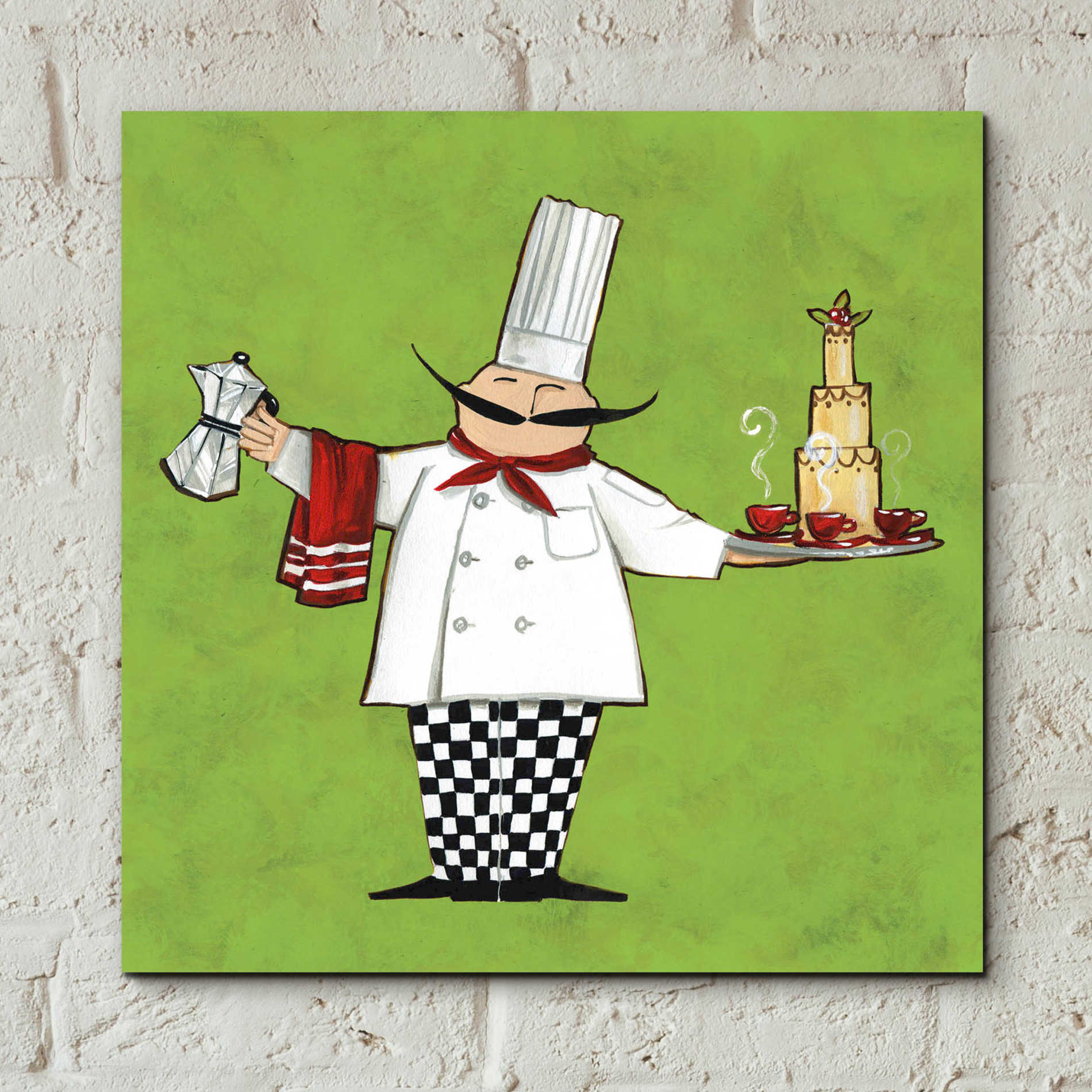 Epic Art 'Cafe Chef in Color' by Ann Tavoletti, Acrylic Glass Wall Art,12x12