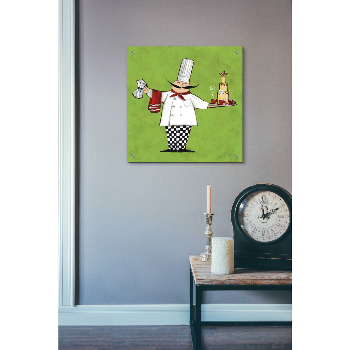 Epic Art 'Cafe Chef in Color' by Ann Tavoletti, Acrylic Glass Wall Art,24x24