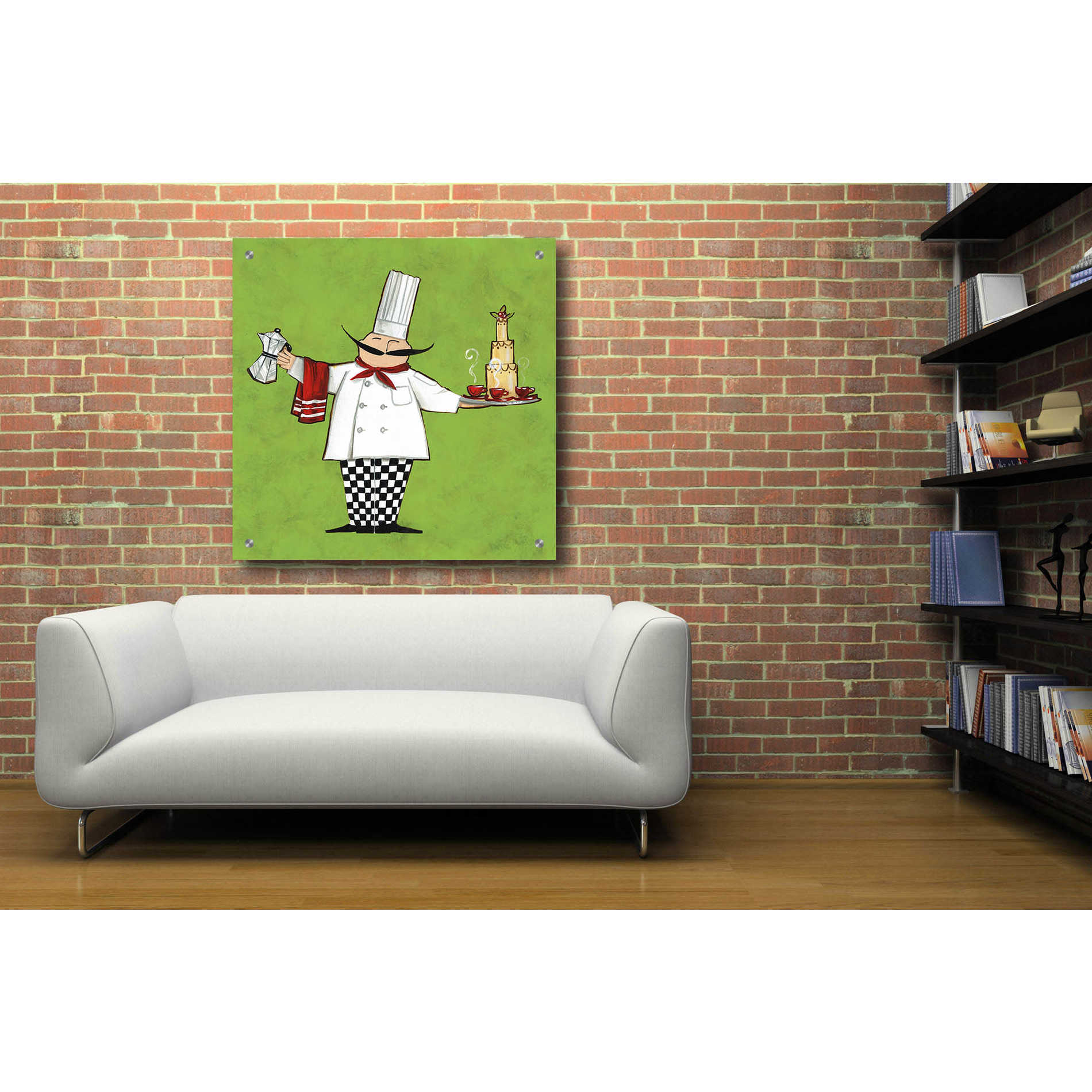 Epic Art 'Cafe Chef in Color' by Ann Tavoletti, Acrylic Glass Wall Art,36x36