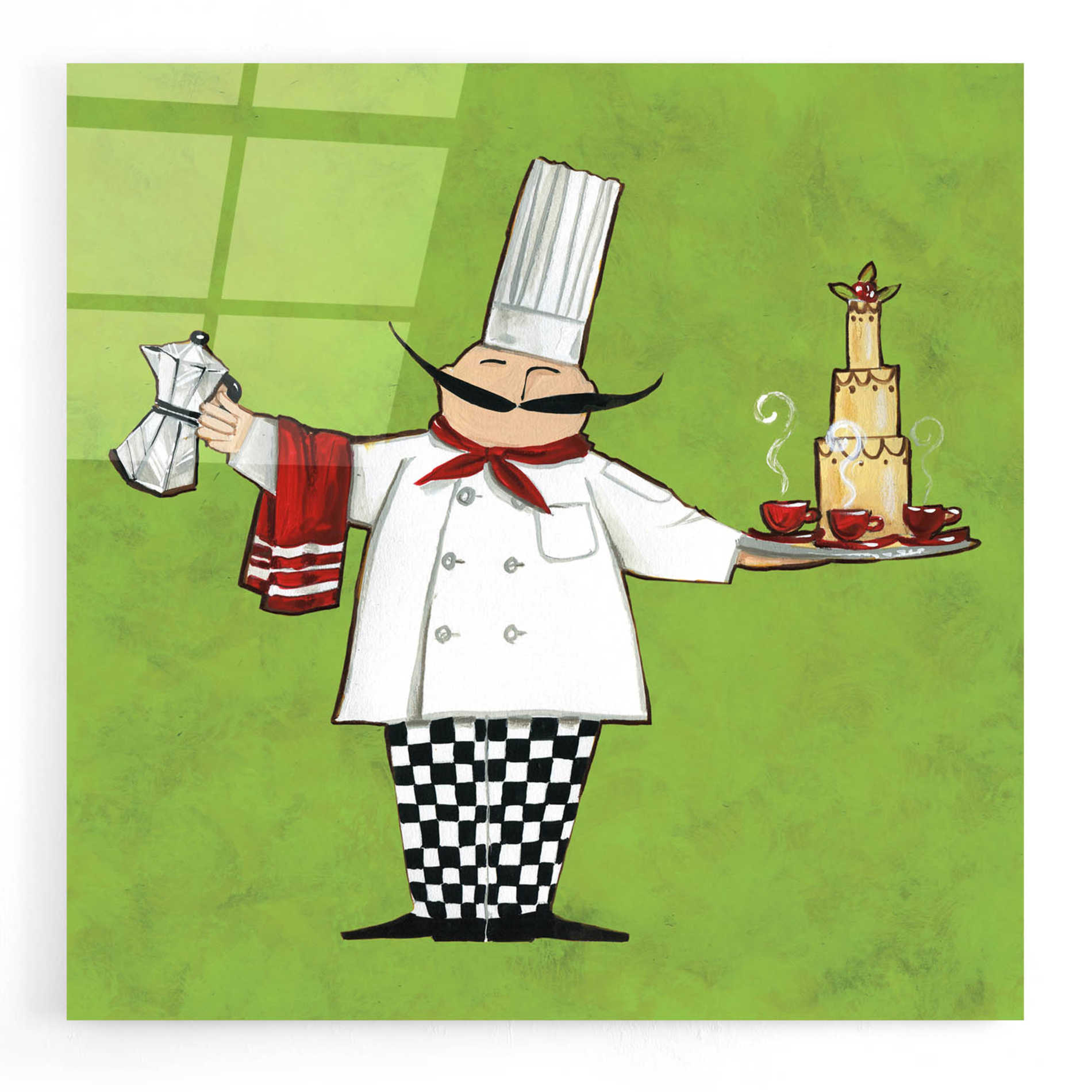 Epic Art 'Cafe Chef in Color' by Ann Tavoletti, Acrylic Glass Wall Art