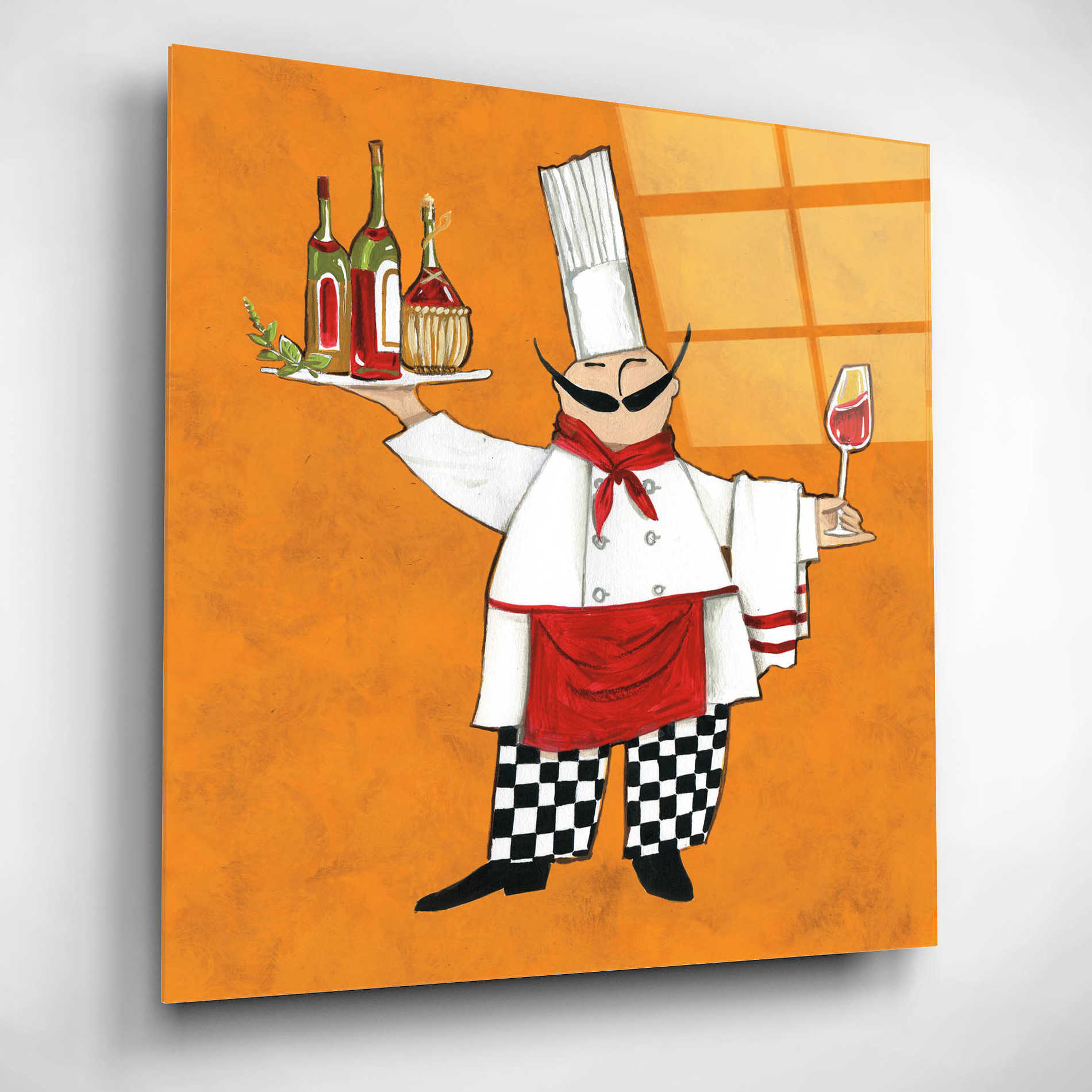 Epic Art 'Vino Chef in Color' by Ann Tavoletti, Acrylic Glass Wall Art,12x12