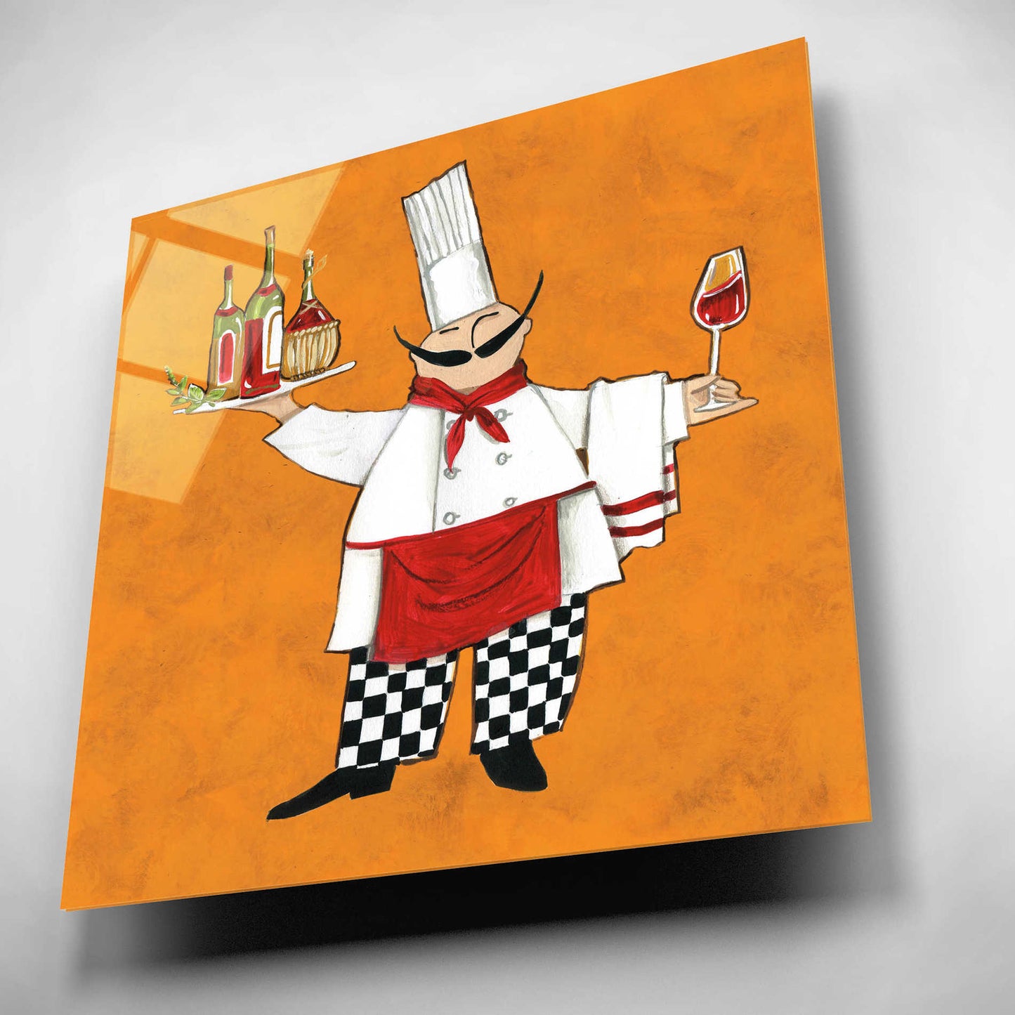 Epic Art 'Vino Chef in Color' by Ann Tavoletti, Acrylic Glass Wall Art,12x12