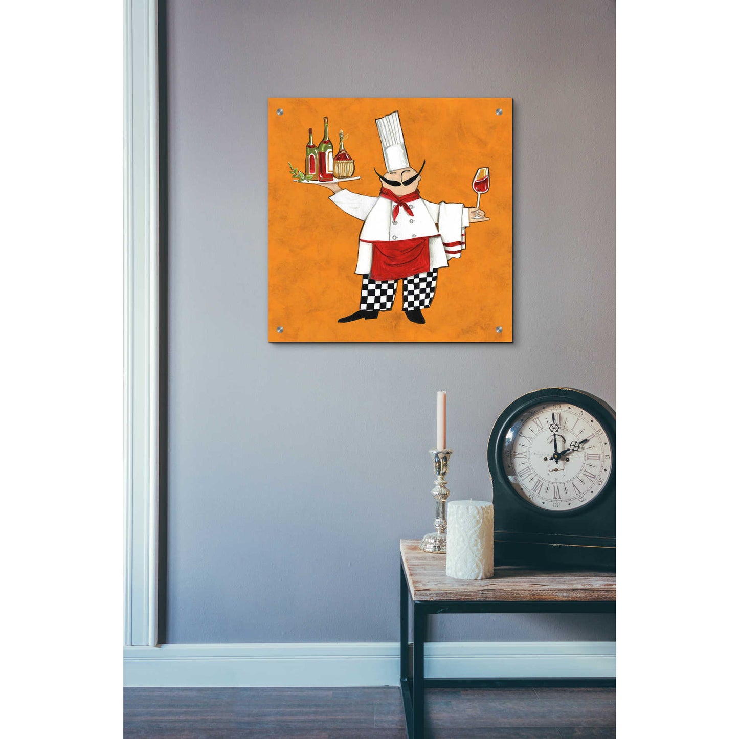 Epic Art 'Vino Chef in Color' by Ann Tavoletti, Acrylic Glass Wall Art,24x24