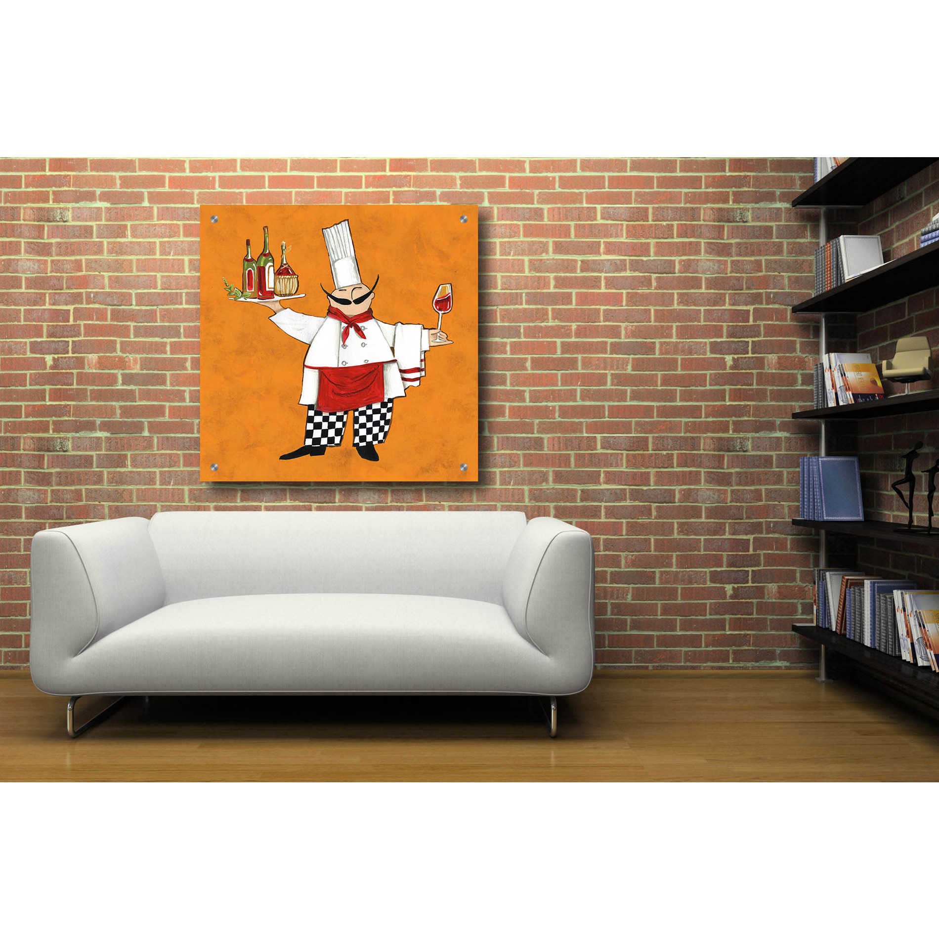 Epic Art 'Vino Chef in Color' by Ann Tavoletti, Acrylic Glass Wall Art,36x36
