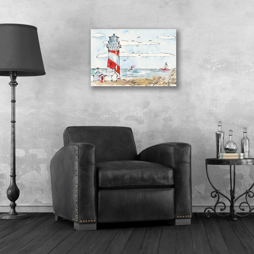 Epic Art 'Coastal Life I' by Ann Tavoletti, Acrylic Glass Wall Art,24x16