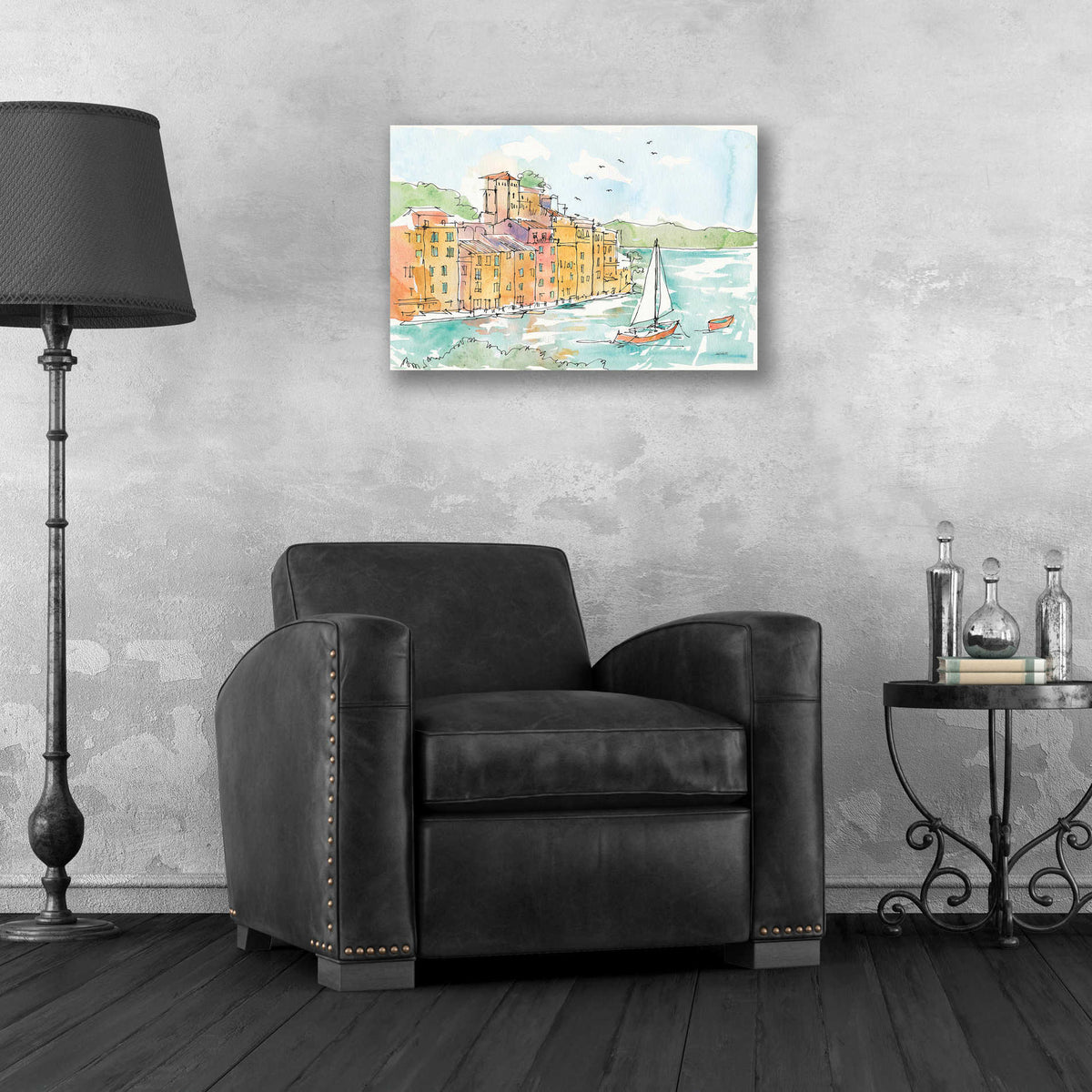 Epic Art 'Portofino II' by Ann Tavoletti, Acrylic Glass Wall Art,24x16