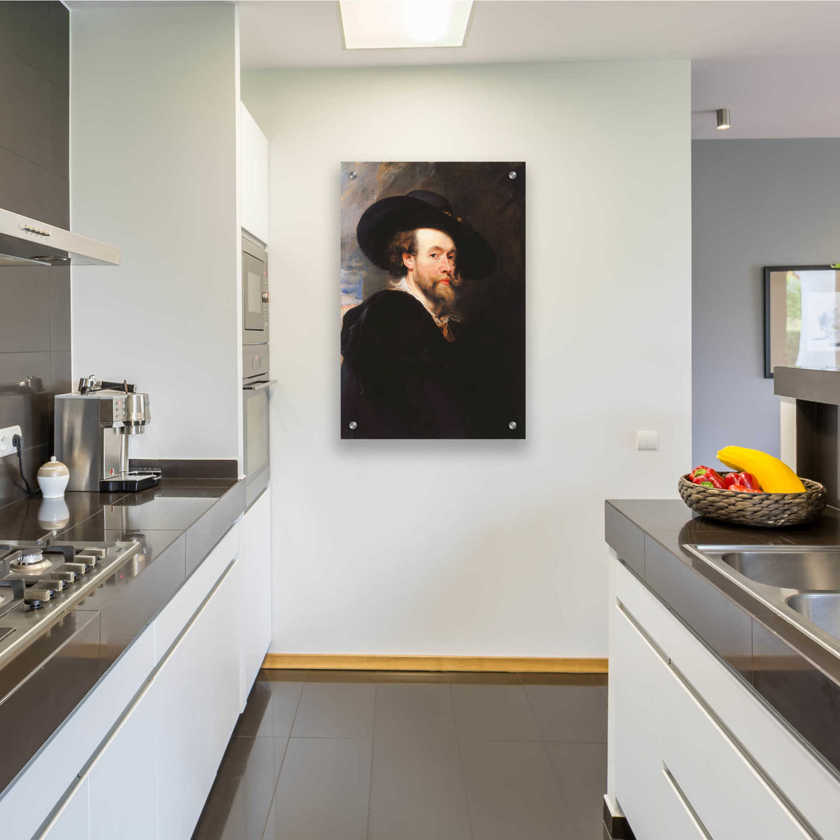 Epic Art 'Self Portrait' by Peter Paul Rubens, Acrylic Glass Wall Art,24x36
