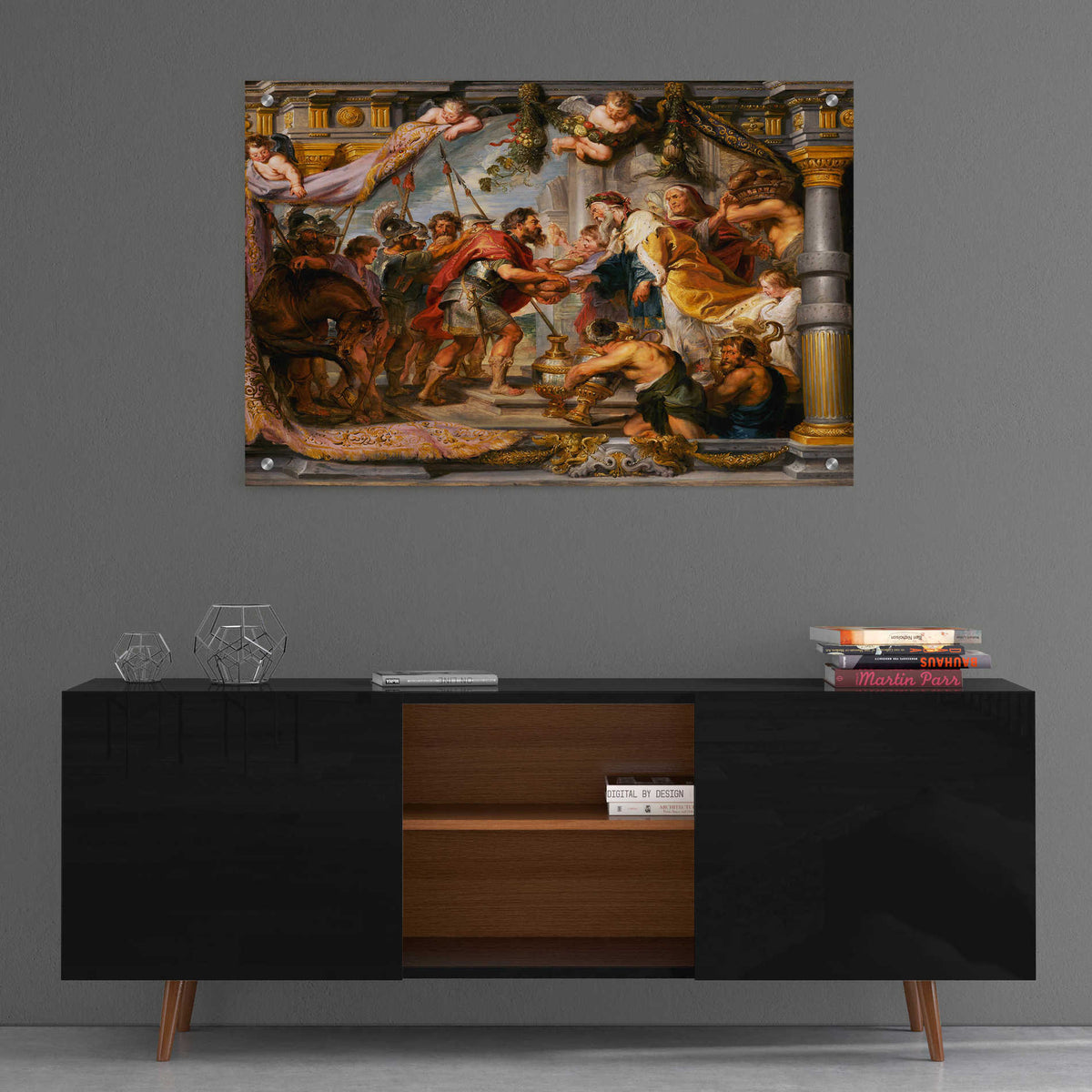 Epic Art 'The Meeting of David and Abigail' by Peter Paul Rubens, Acrylic Glass Wall Art,36x24