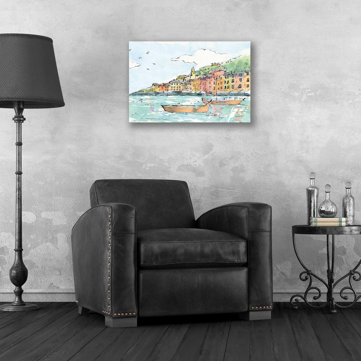 Epic Art 'Portofino I' by Ann Tavoletti, Acrylic Glass Wall Art,24x16