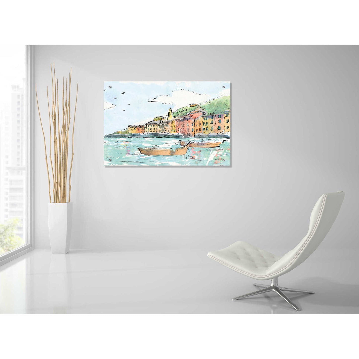 Epic Art 'Portofino I' by Ann Tavoletti, Acrylic Glass Wall Art,36x24