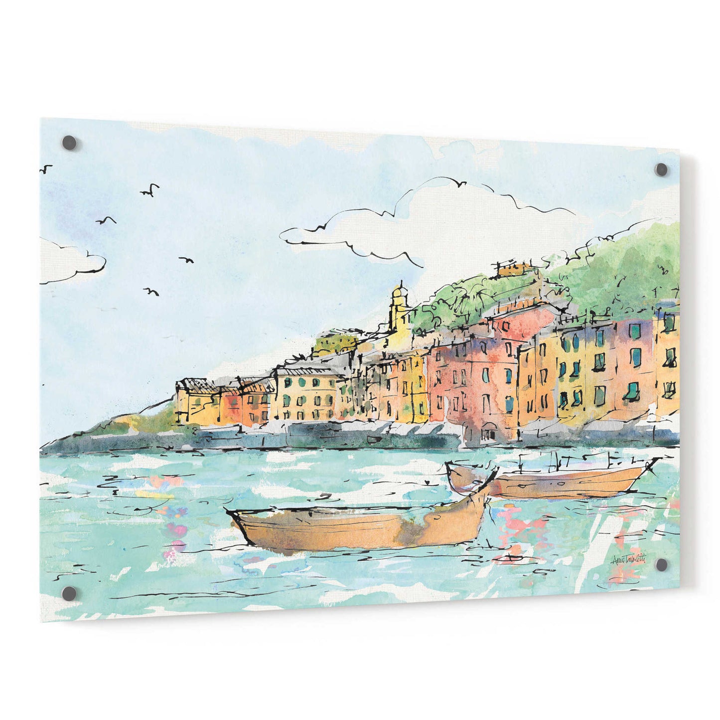 Epic Art 'Portofino I' by Ann Tavoletti, Acrylic Glass Wall Art,36x24