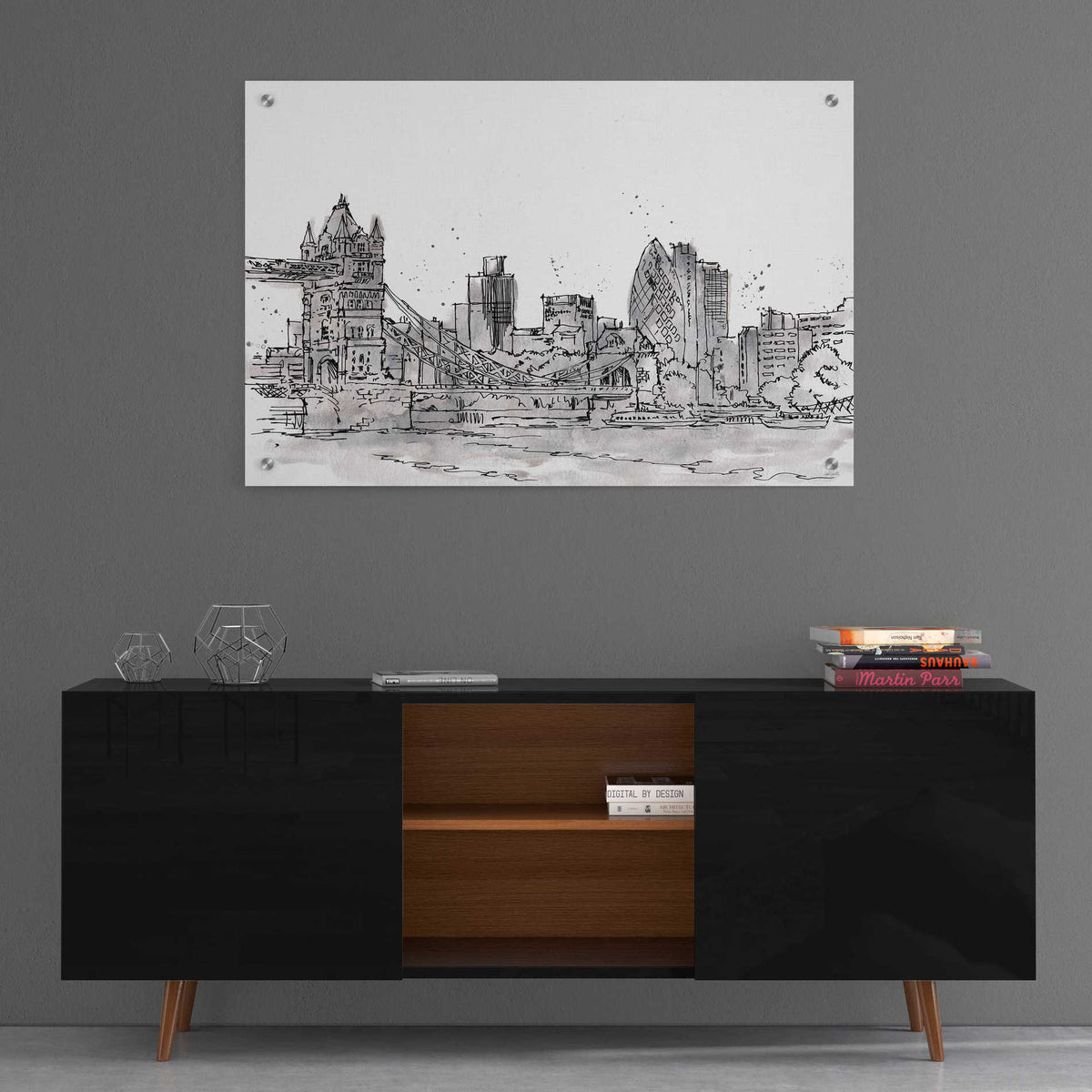 Epic Art 'Skyline Sketches IV' by Ann Tavoletti, Acrylic Glass Wall Art,36x24