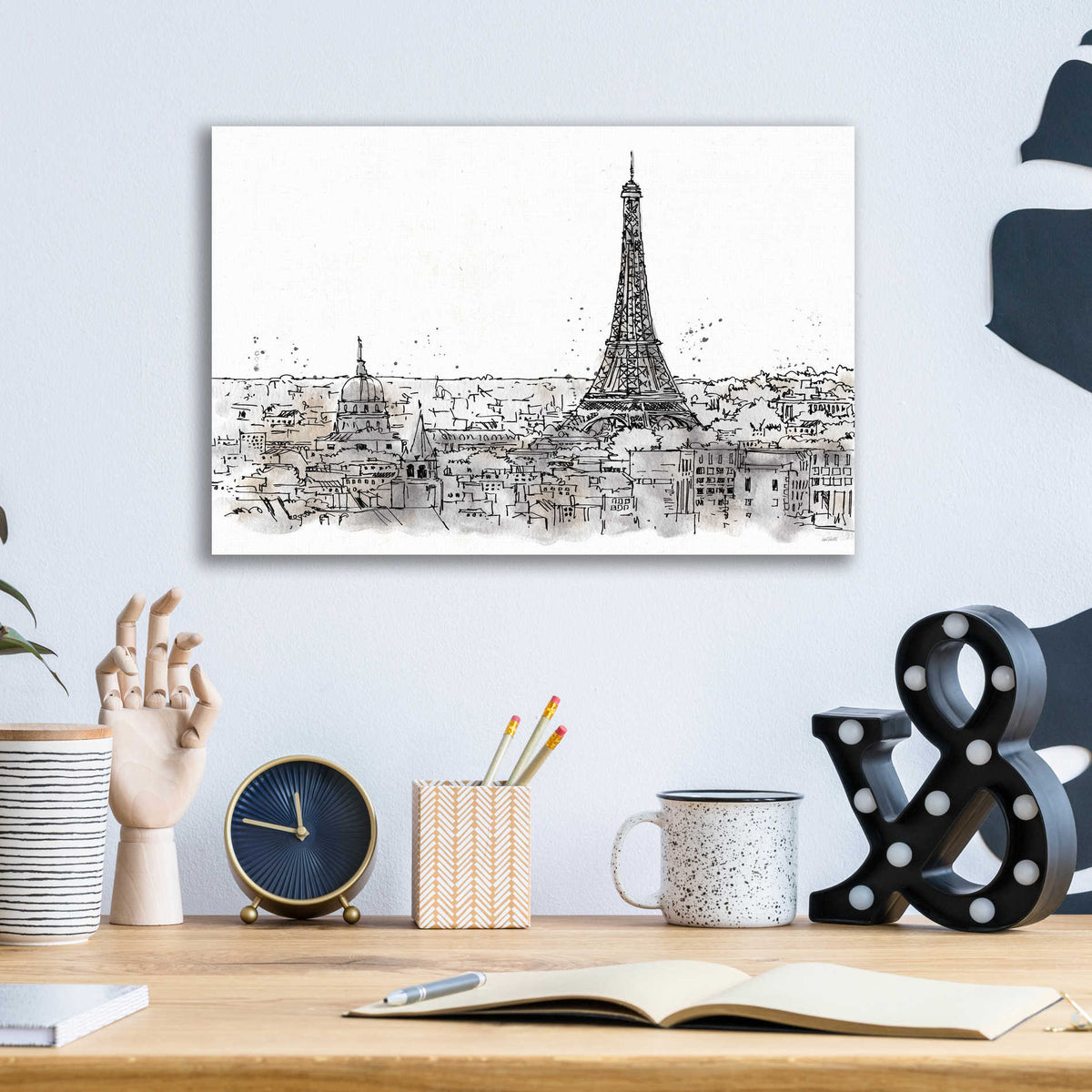 Epic Art 'Skyline Sketches II' by Ann Tavoletti, Acrylic Glass Wall Art,16x12