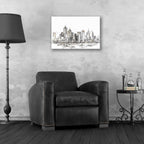 Epic Art 'Skyline Sketches III' by Ann Tavoletti, Acrylic Glass Wall Art,24x16