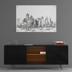 Epic Art 'Skyline Sketches III' by Ann Tavoletti, Acrylic Glass Wall Art,36x24
