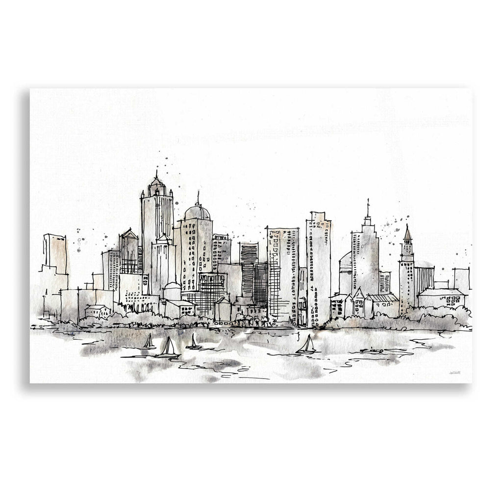 Epic Art 'Skyline Sketches III' by Ann Tavoletti, Acrylic Glass Wall Art