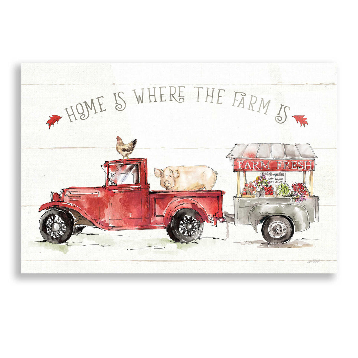 Epic Art 'Country Life I' by Ann Tavoletti, Acrylic Glass Wall Art