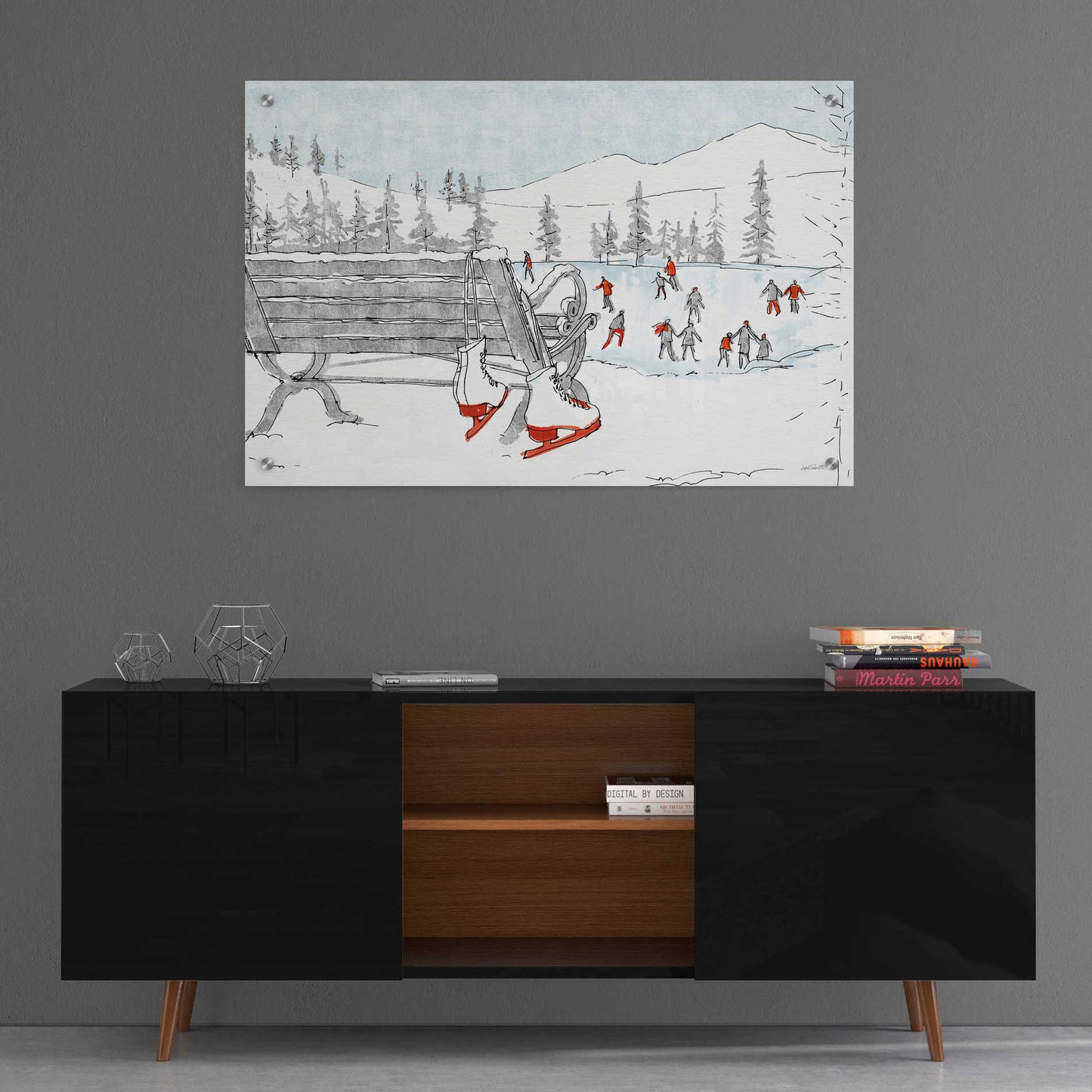 Epic Art 'Winter Fashion XI' by Ann Tavoletti, Acrylic Glass Wall Art,36x24