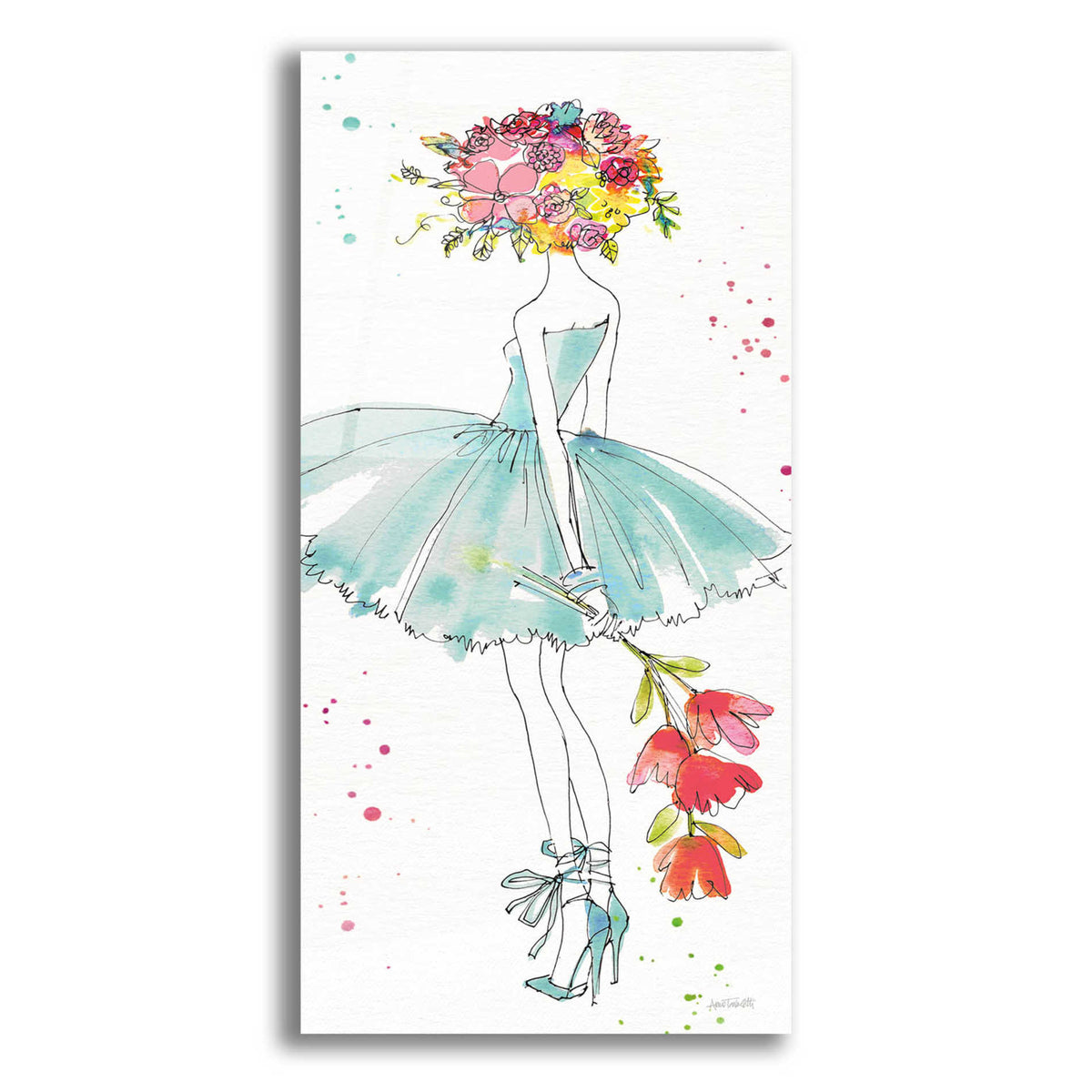 Epic Art 'Floral Figures VI' by Ann Tavoletti, Acrylic Glass Wall Art