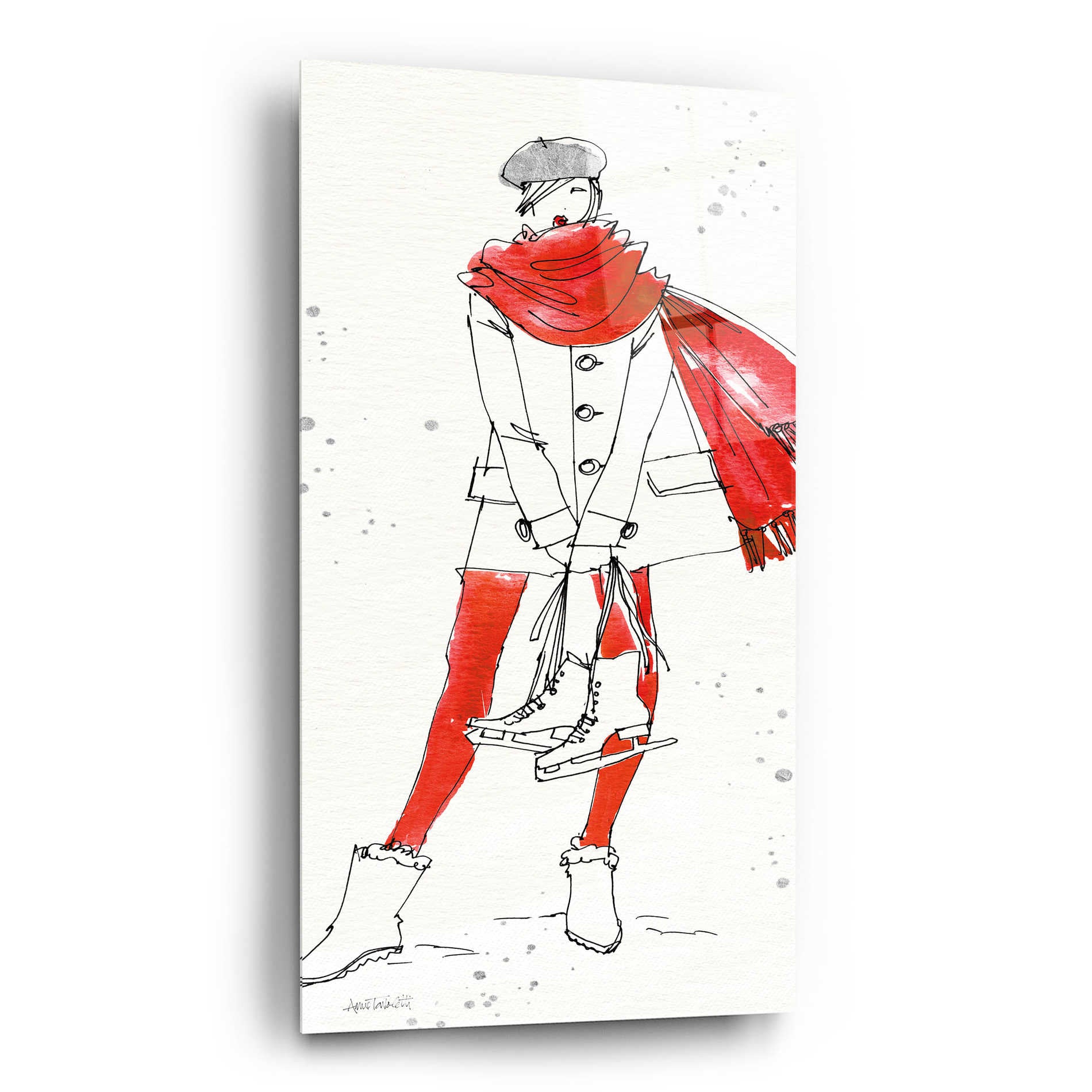 Epic Art 'Winter Fashion IV' by Ann Tavoletti, Acrylic Glass Wall Art,12x24