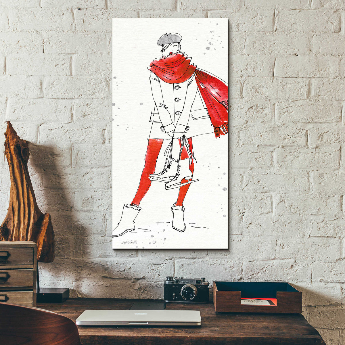 Epic Art 'Winter Fashion IV' by Ann Tavoletti, Acrylic Glass Wall Art,12x24