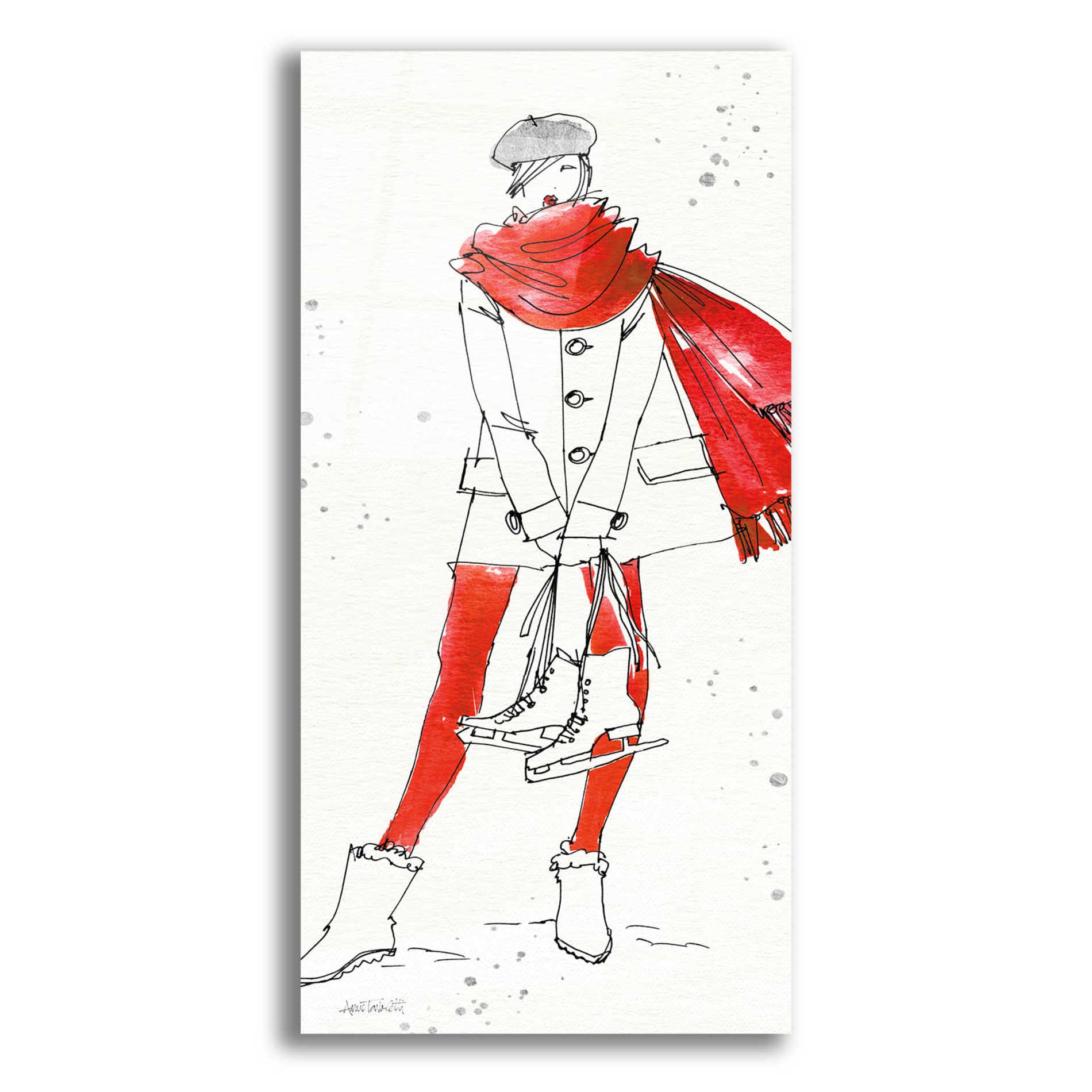 Epic Art 'Winter Fashion IV' by Ann Tavoletti, Acrylic Glass Wall Art,12x24