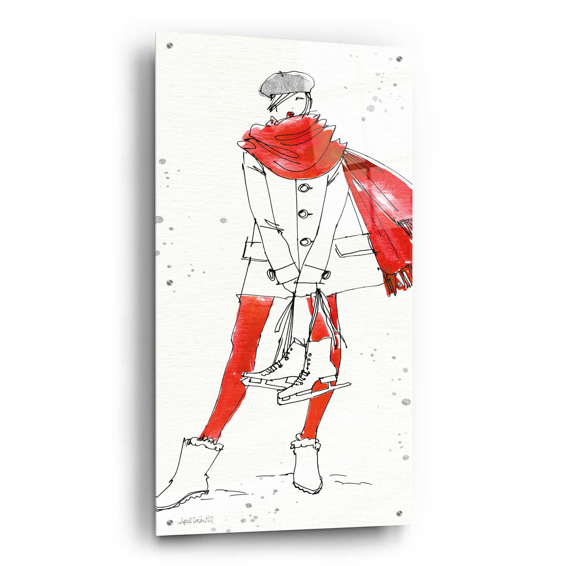 Epic Art 'Winter Fashion IV' by Ann Tavoletti, Acrylic Glass Wall Art,24x48