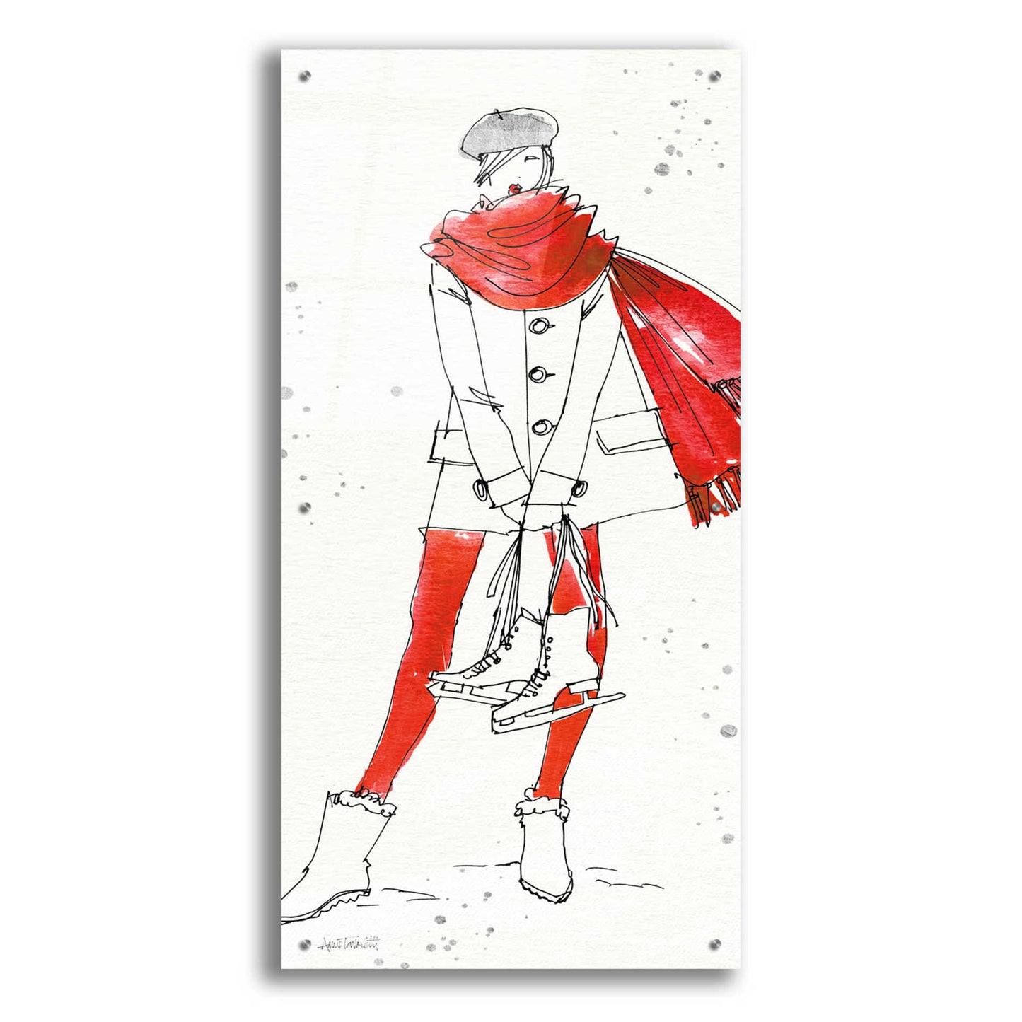 Epic Art 'Winter Fashion IV' by Ann Tavoletti, Acrylic Glass Wall Art,24x48